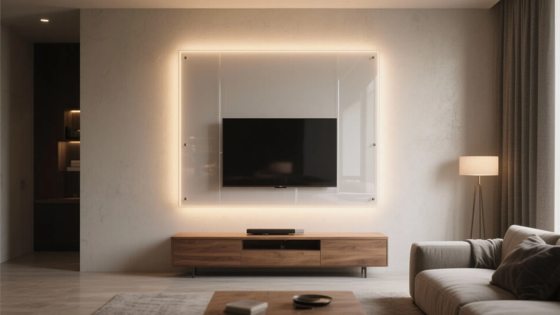 Backlit panels and niches