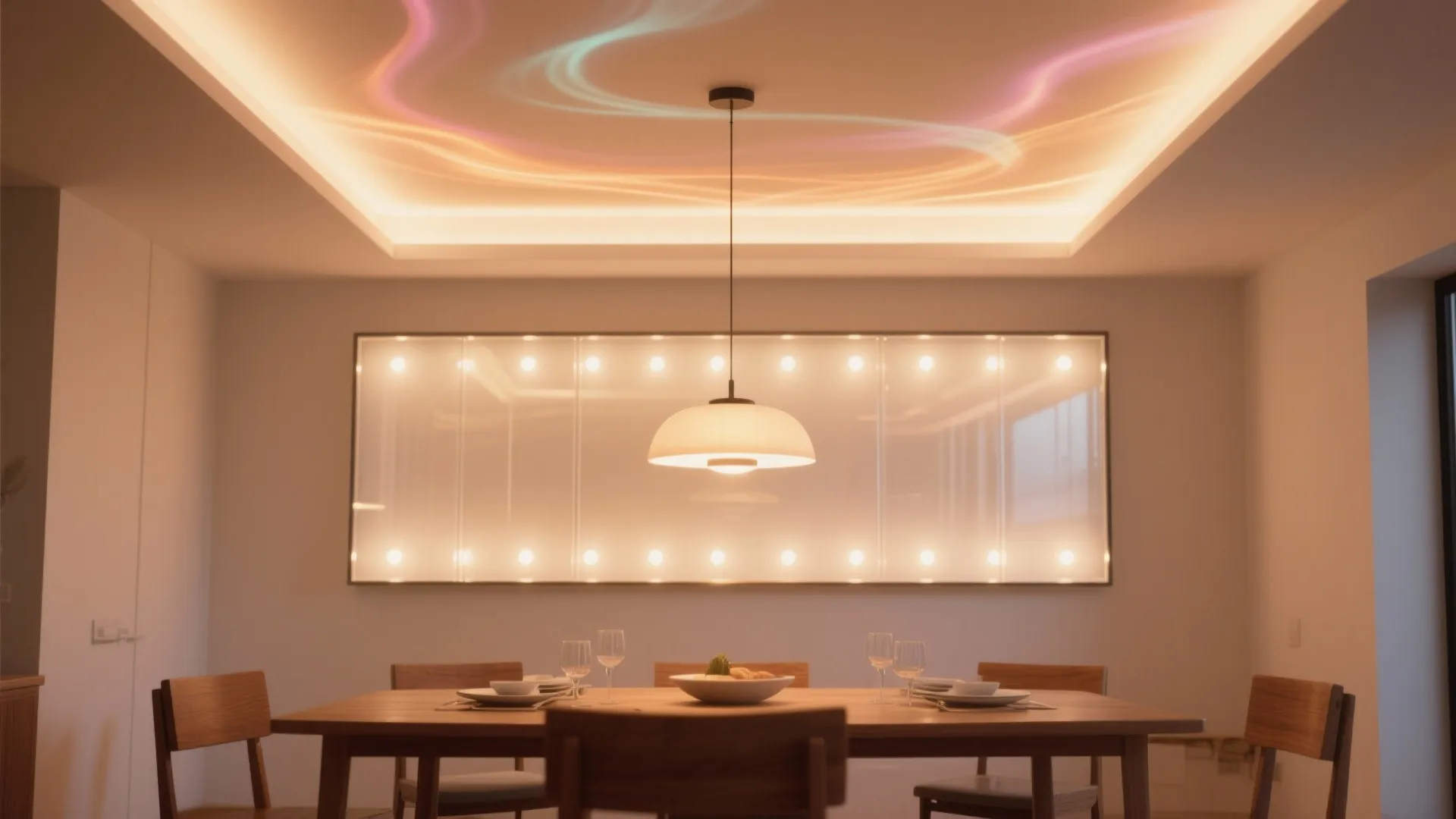 Backlit POP Ceiling with Translucent Panels