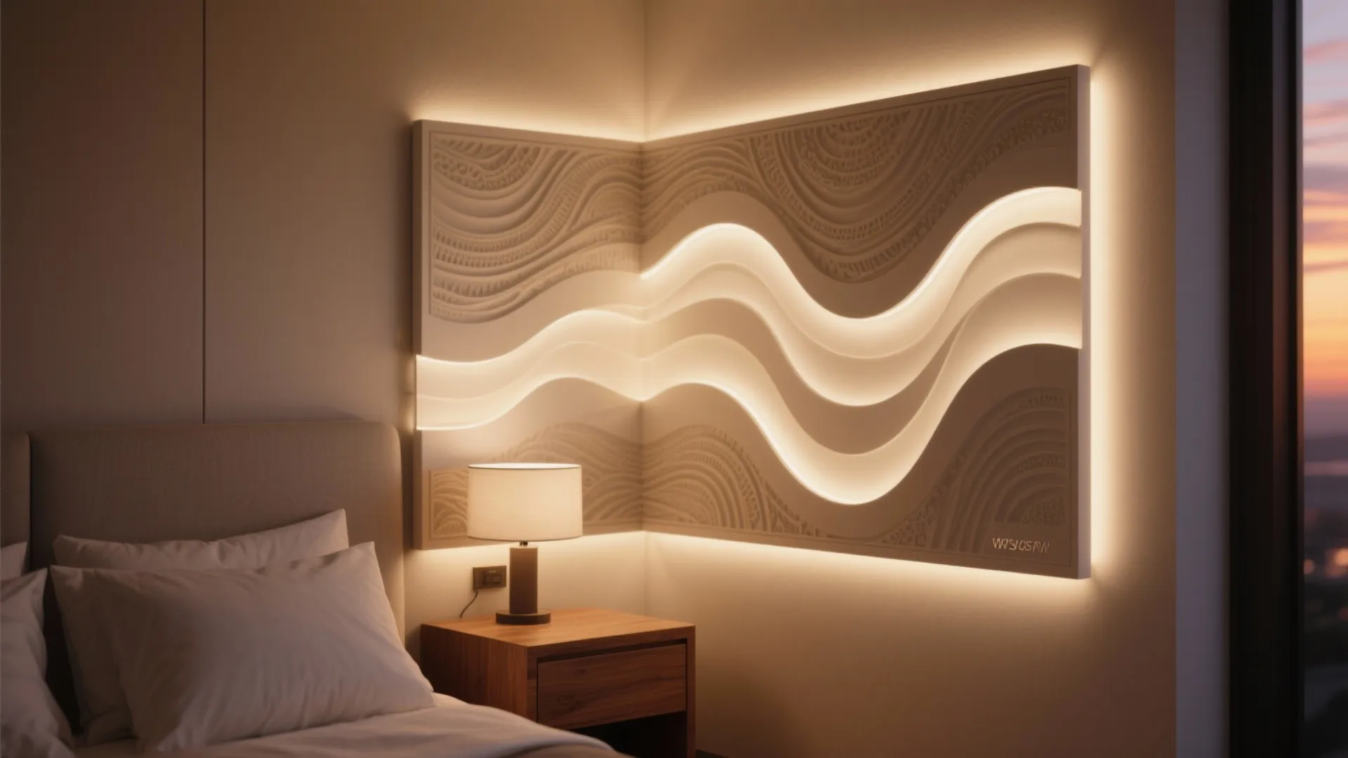 Backlit Relief Panels for Light and Shadow