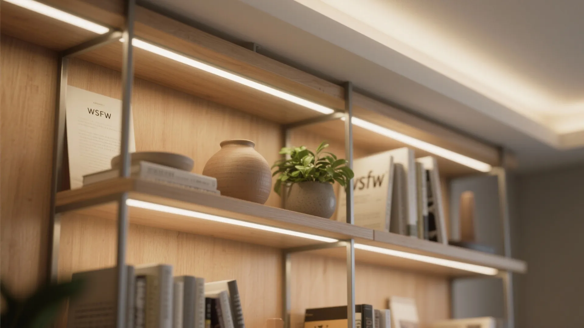 Backlit Shelves and Floating Coves
