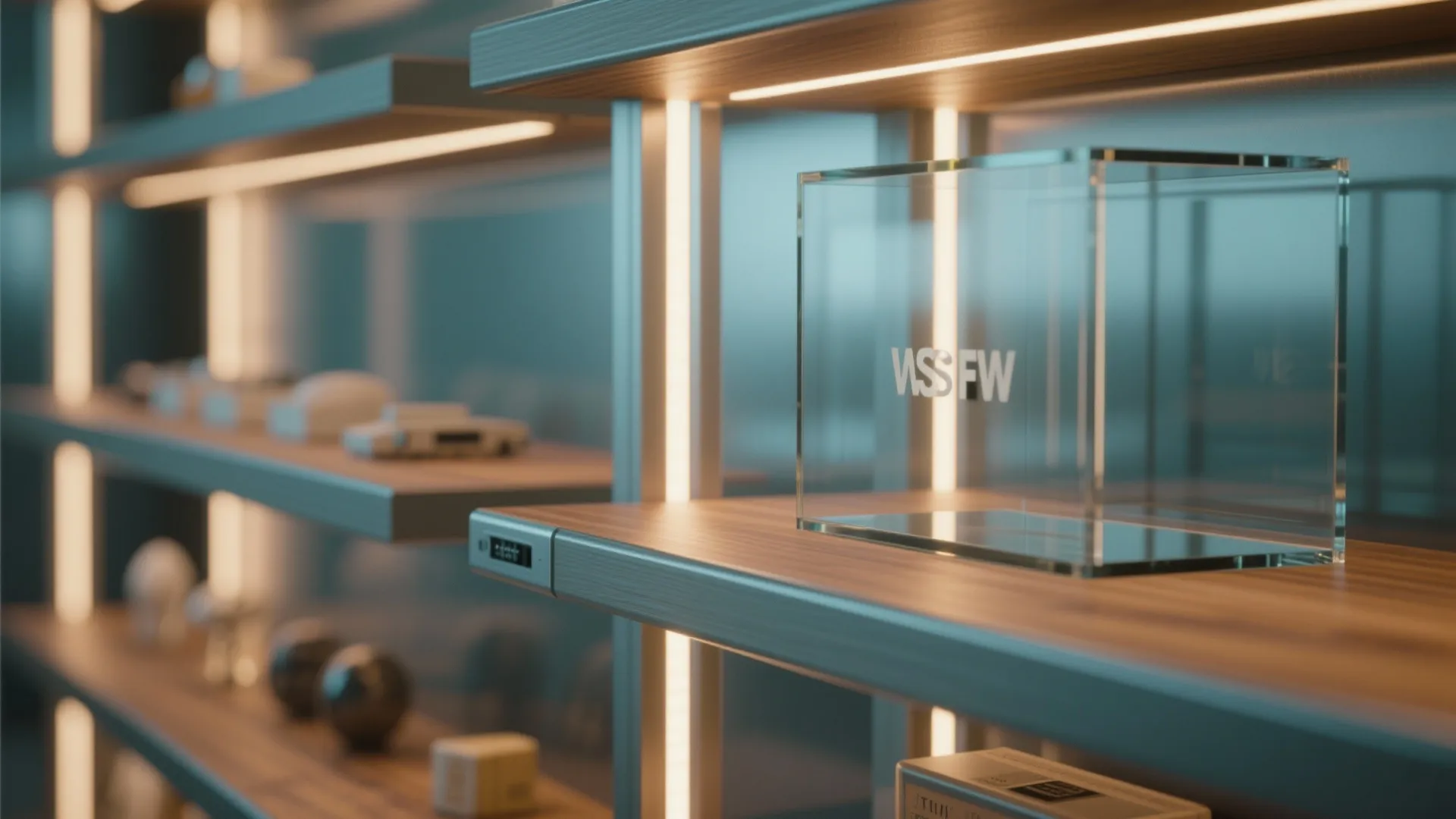 4. Backlit shelves and display cases