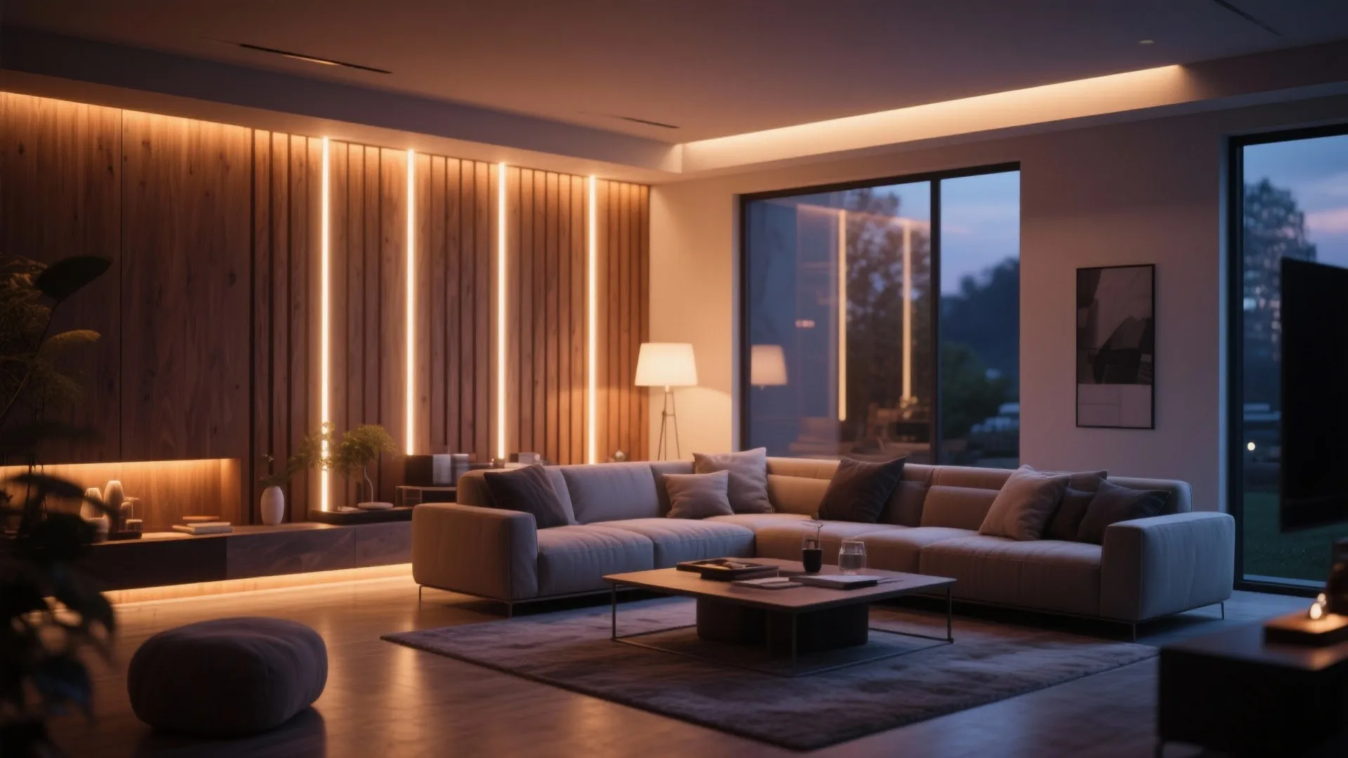 8. Backlit Slat Walls