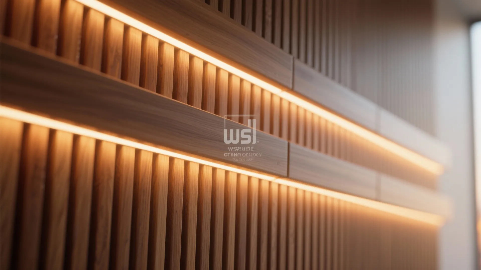 4. Backlit slat wall for mood and function