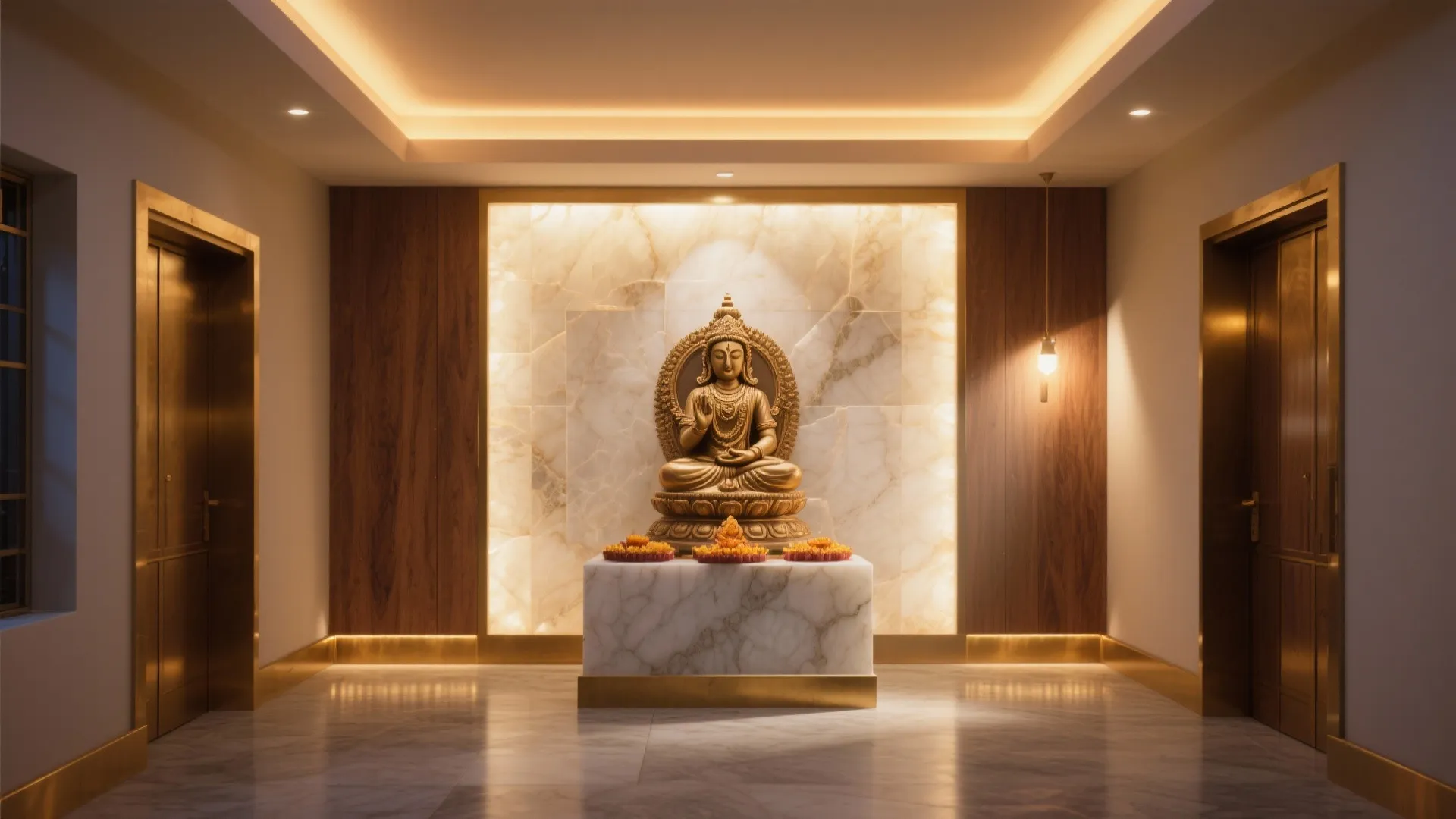 Backlit Stone and Ambient Lighting for Serenity