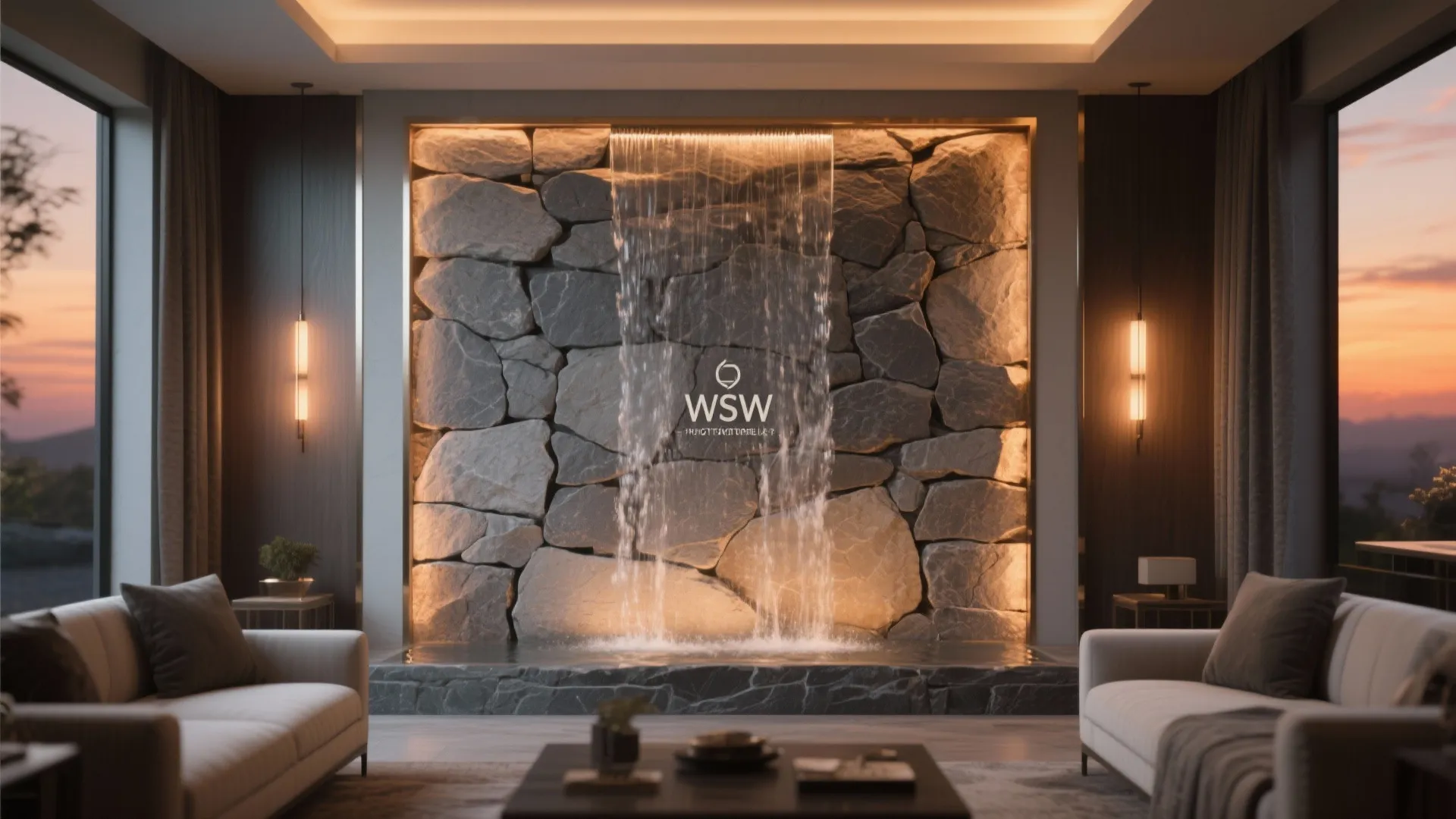 Textured Stone with Backlighting for a Luxe Focal Wall