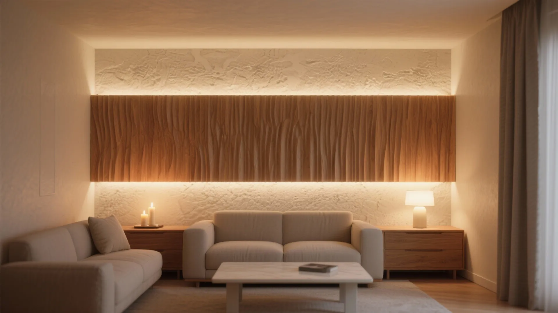 Backlit Textured Walls
