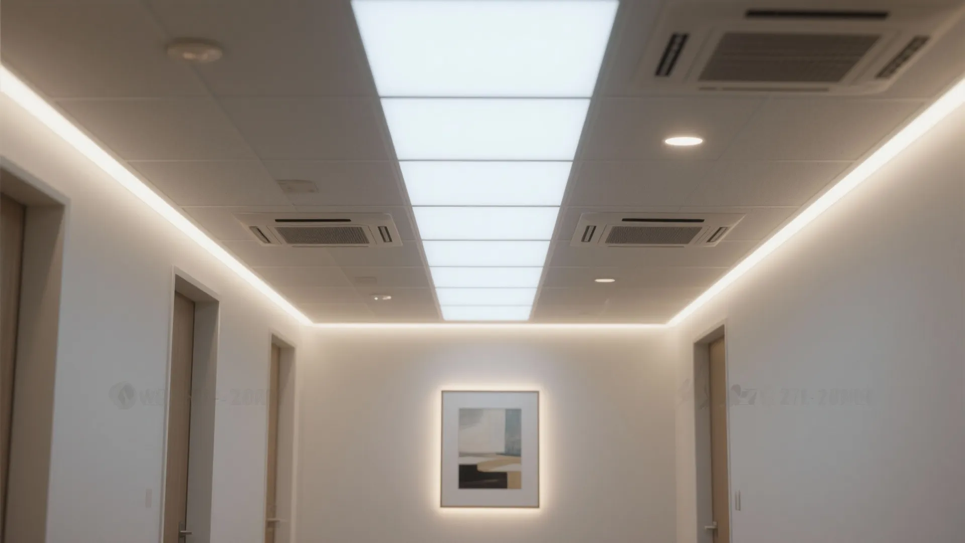 Backlit PVC panels with translucent inserts