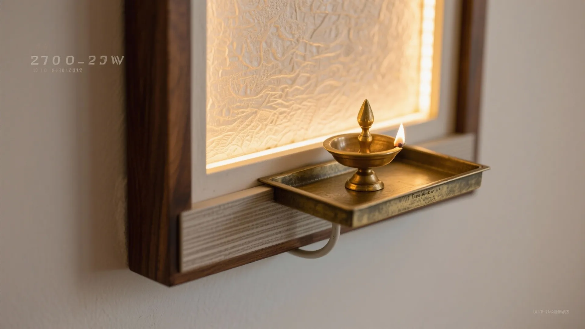 Wall-Mounted Minimal Mandir with Backlit Panel