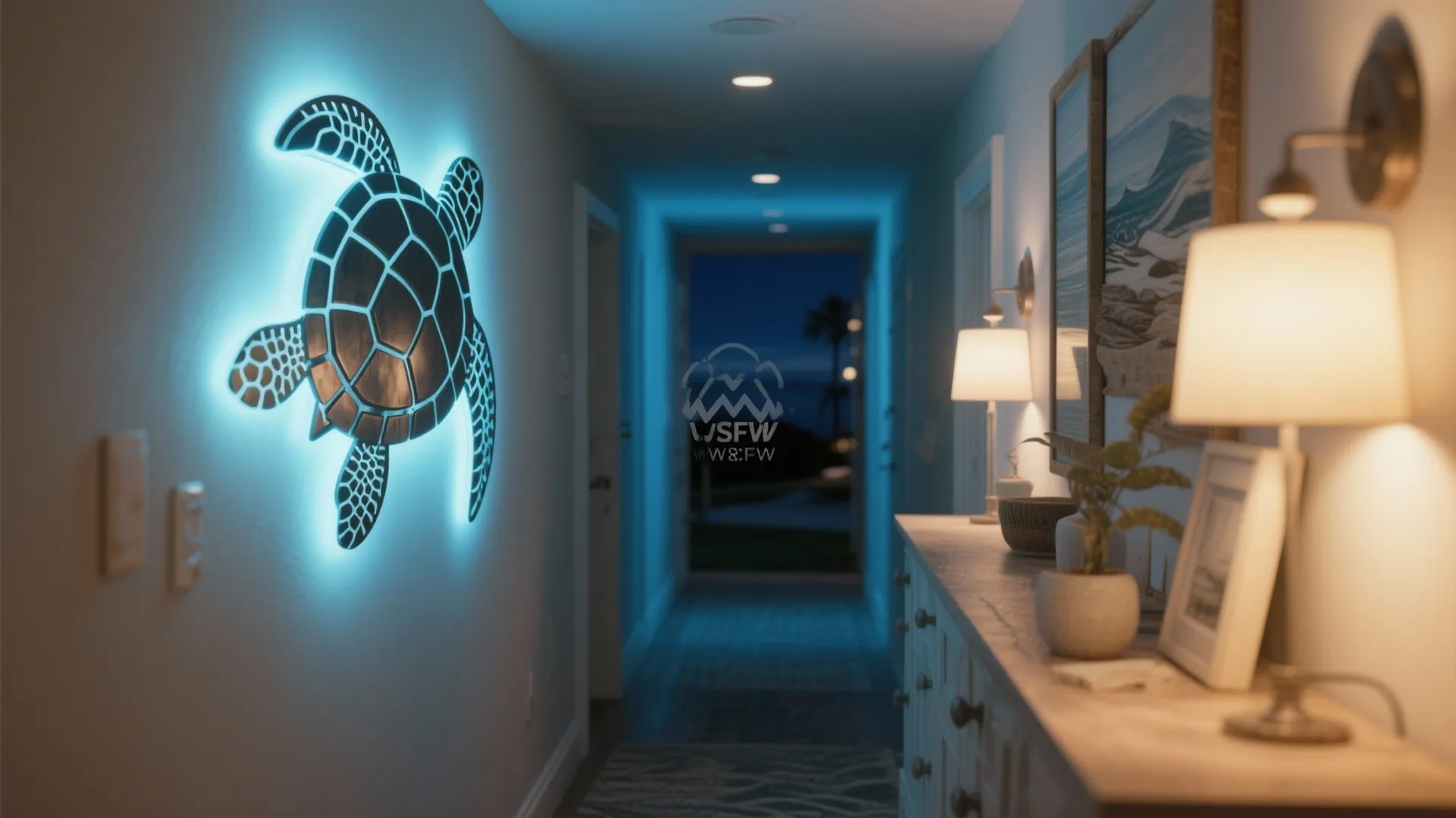 5. Backlit Metal Art