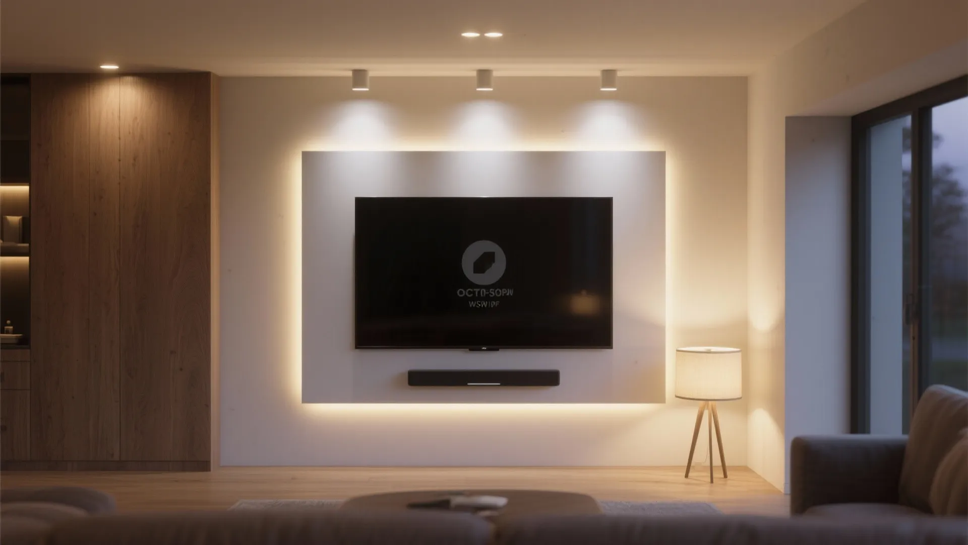 Backlit Panel and Layered Lighting