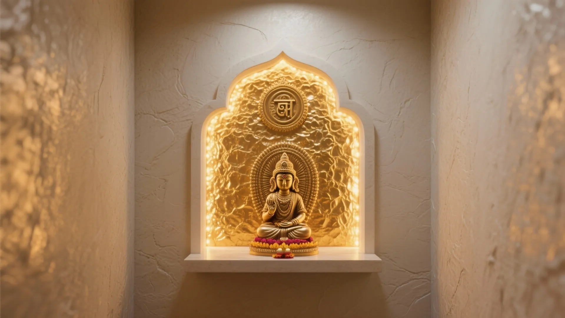 Wall Niches with Backlit Panels