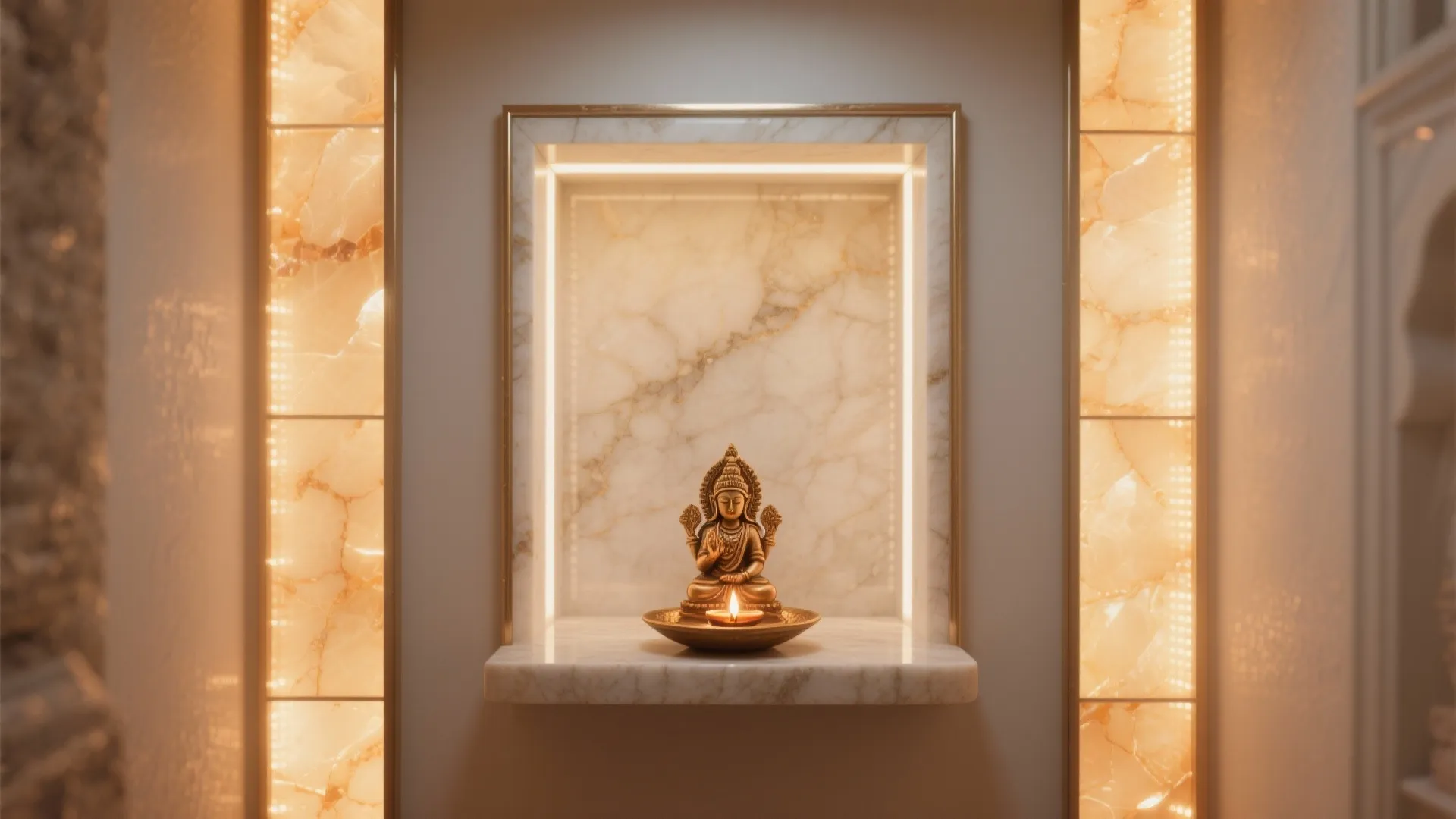 Backlit Stone or Acrylic Panel Niche