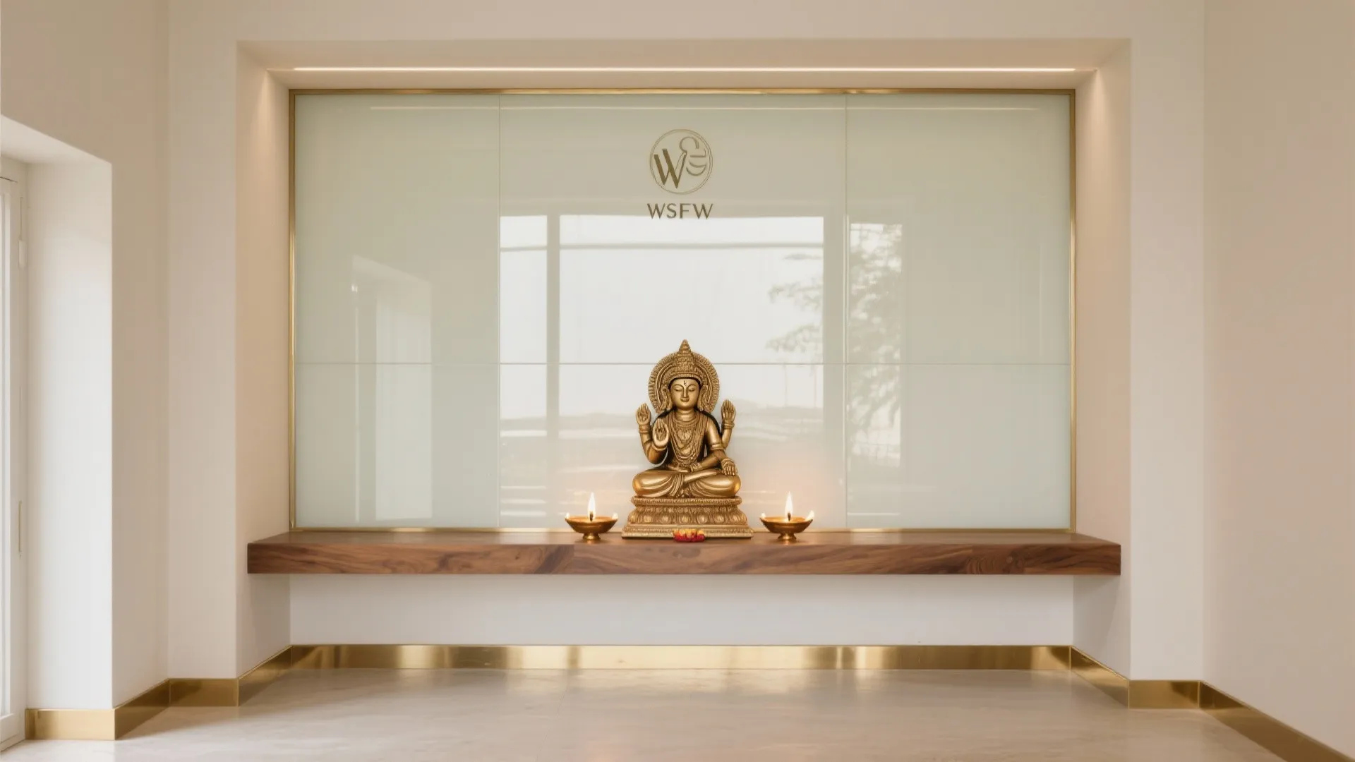 Back-Painted Glass Altar Wall