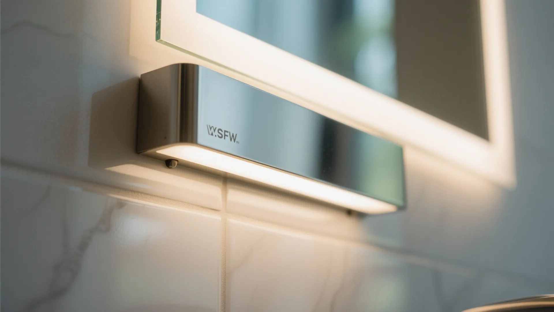 Mirrored backplates to amplify under-cabinet lighting