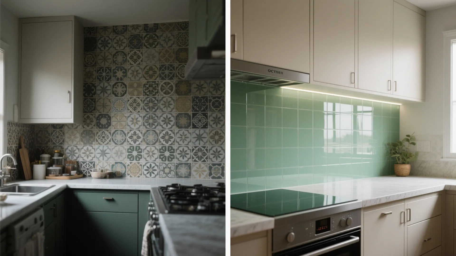 Breezy brightness with a glass kitchen backsplash