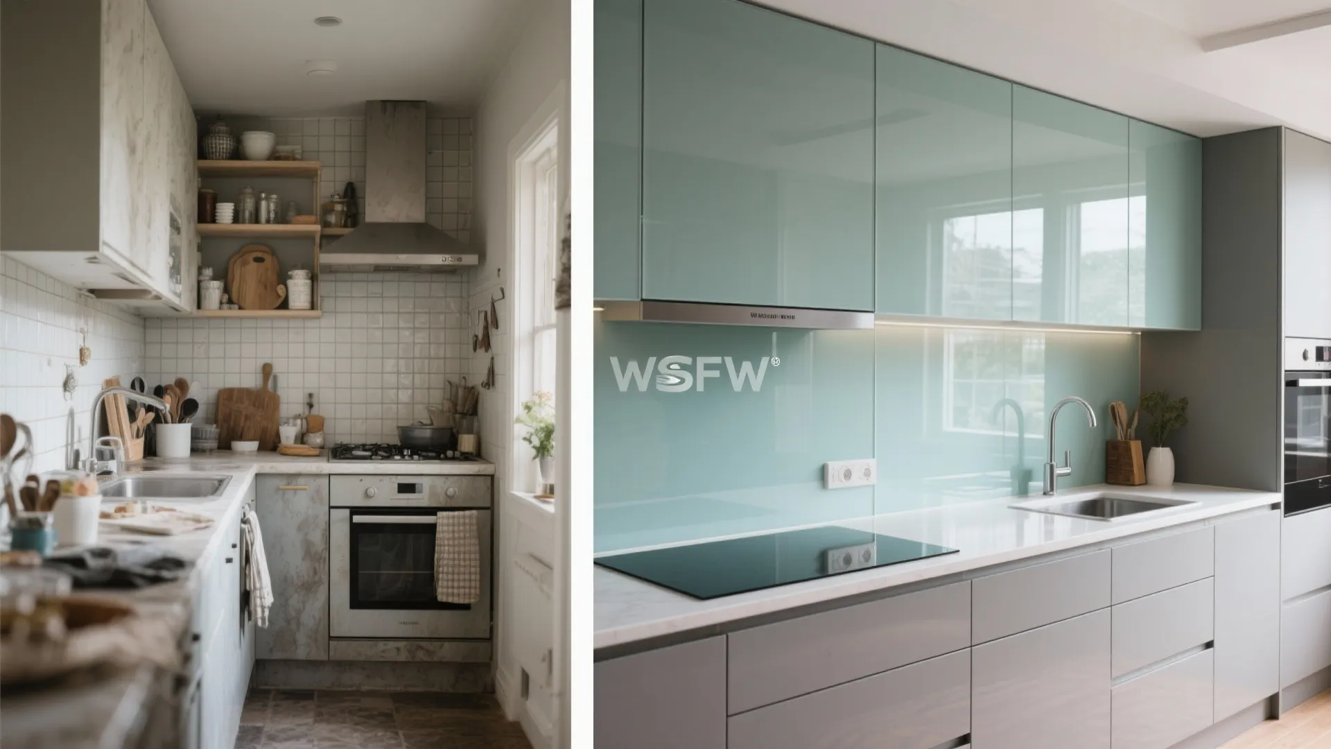 Glass Backsplash for Light and Depth