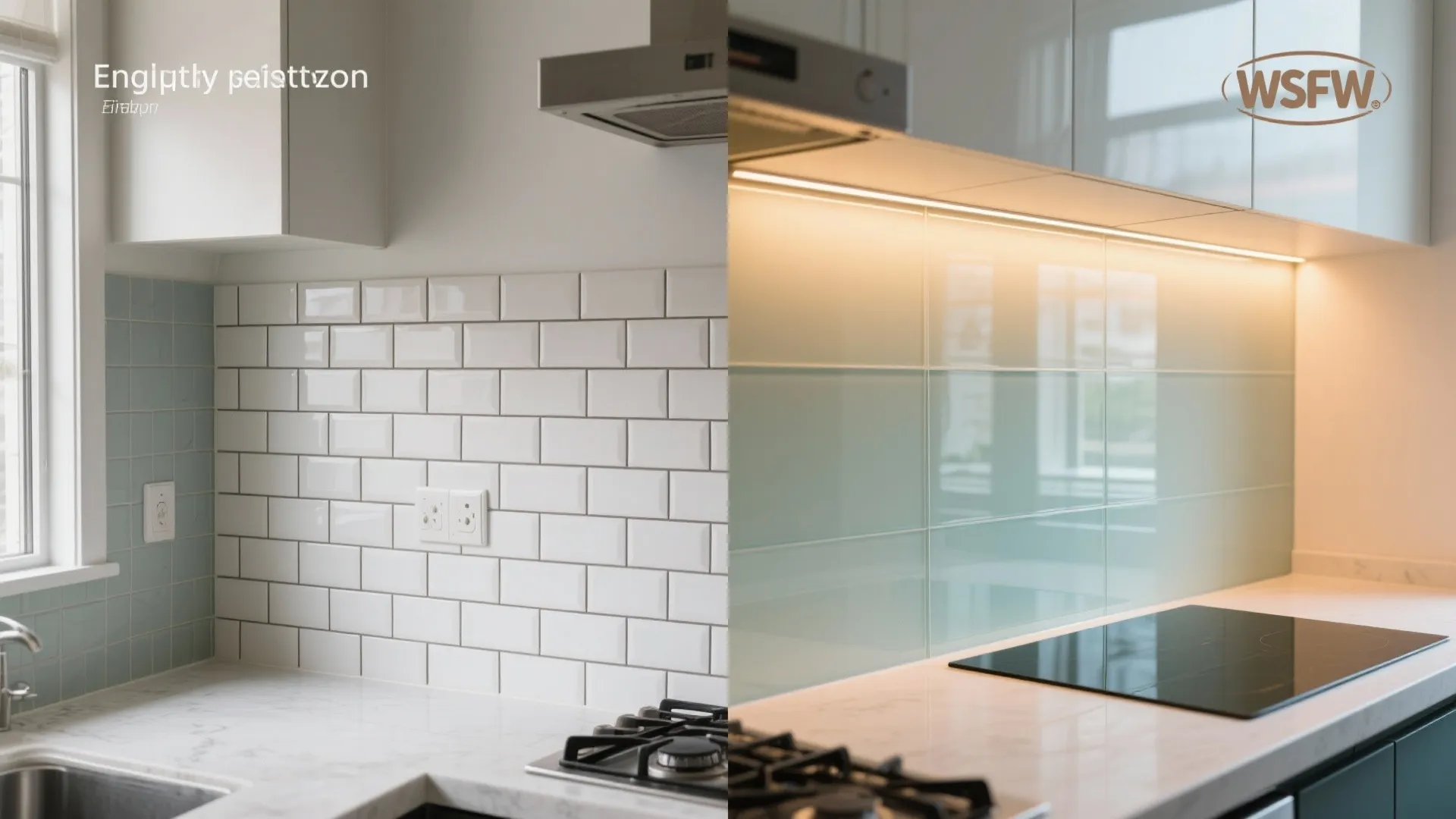 Glass Backsplash for Light and Depth