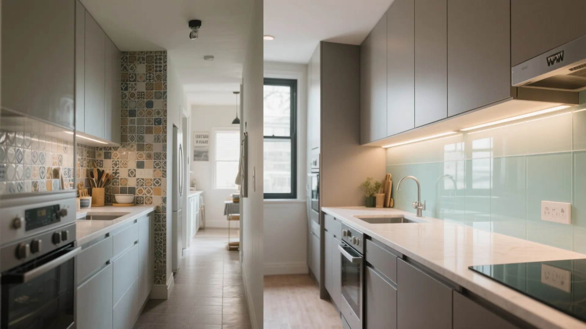 Glass Backsplash for Light and Depth