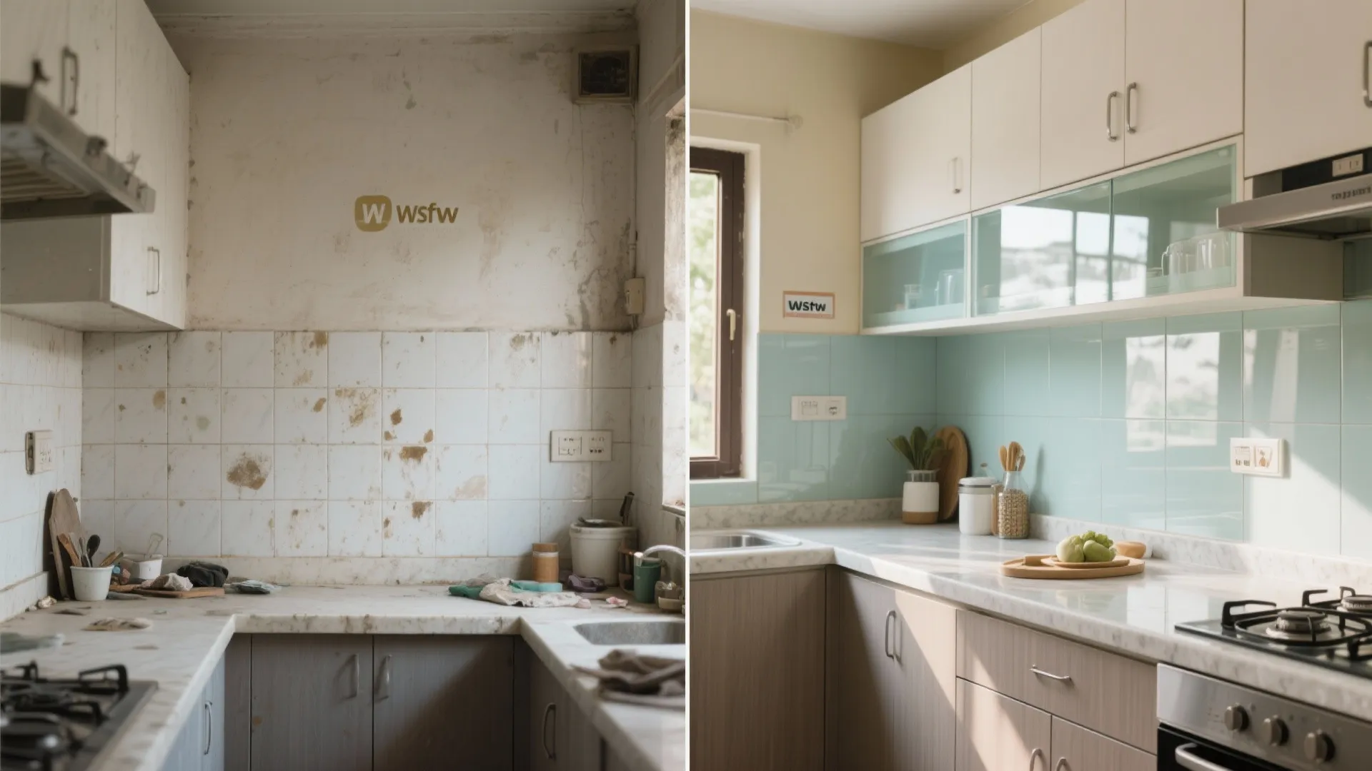 Glass backsplash for brighter, airier cooking