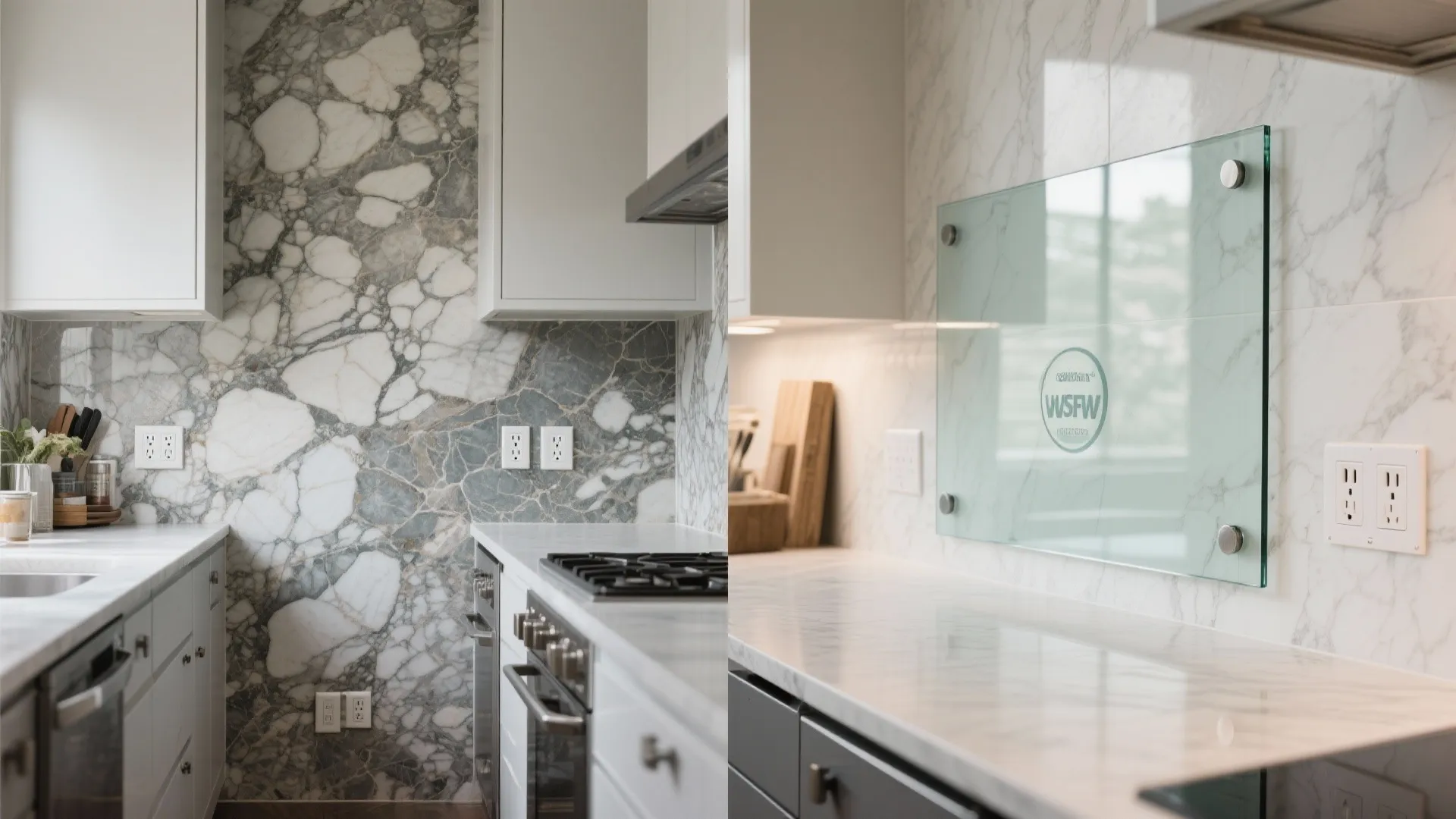 Glass Backsplash for Light and Cleanability