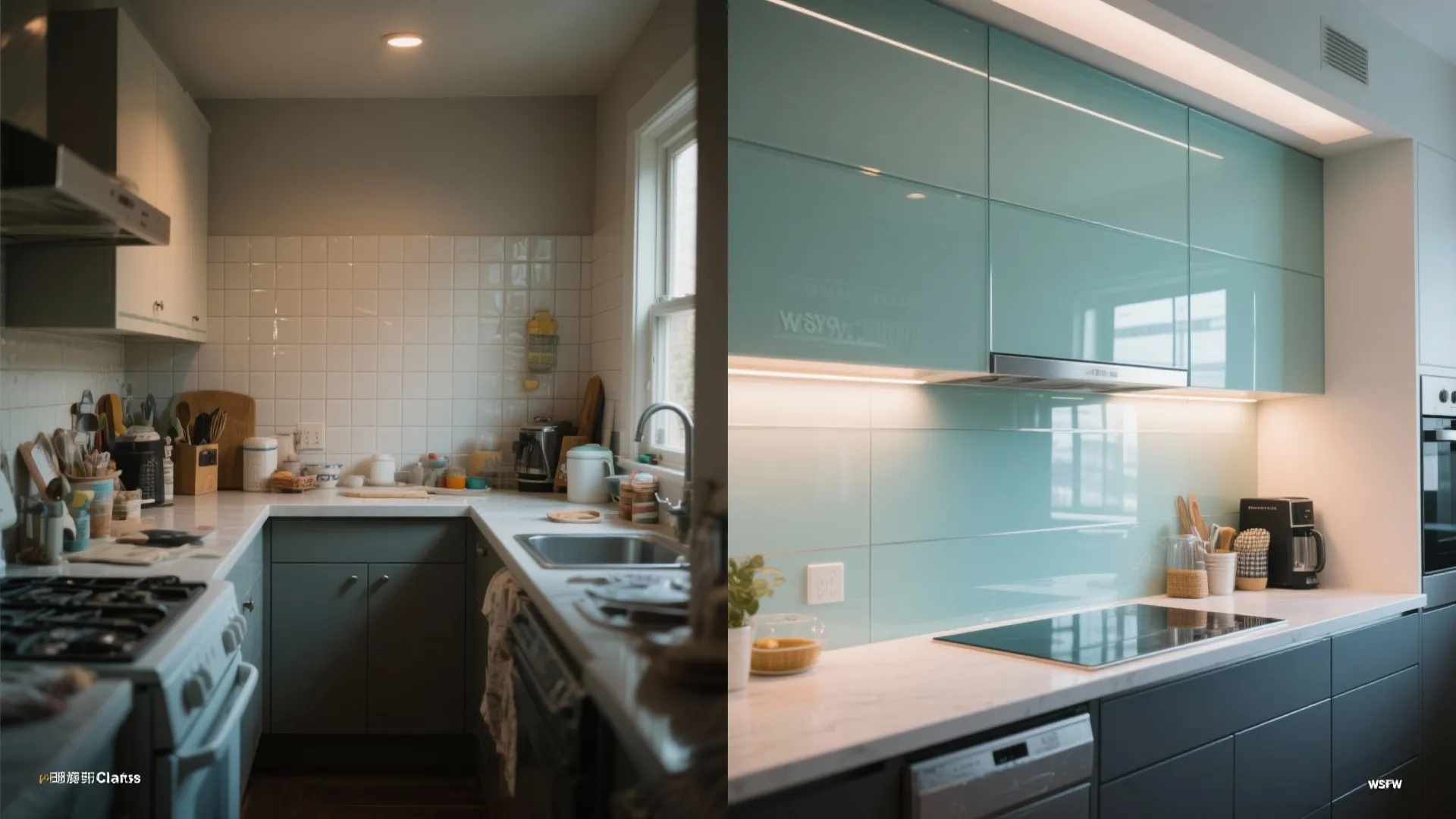 Glass Backsplash for a Brighter, Airier Kitchen
