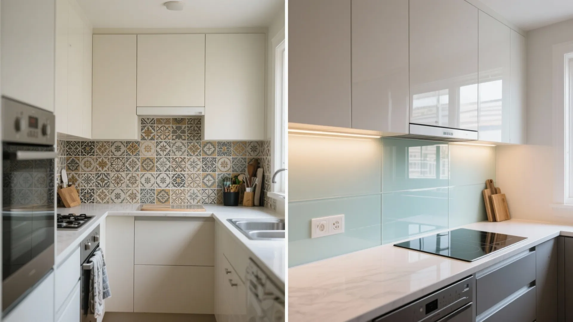 Glass Backsplash for Light and Depth