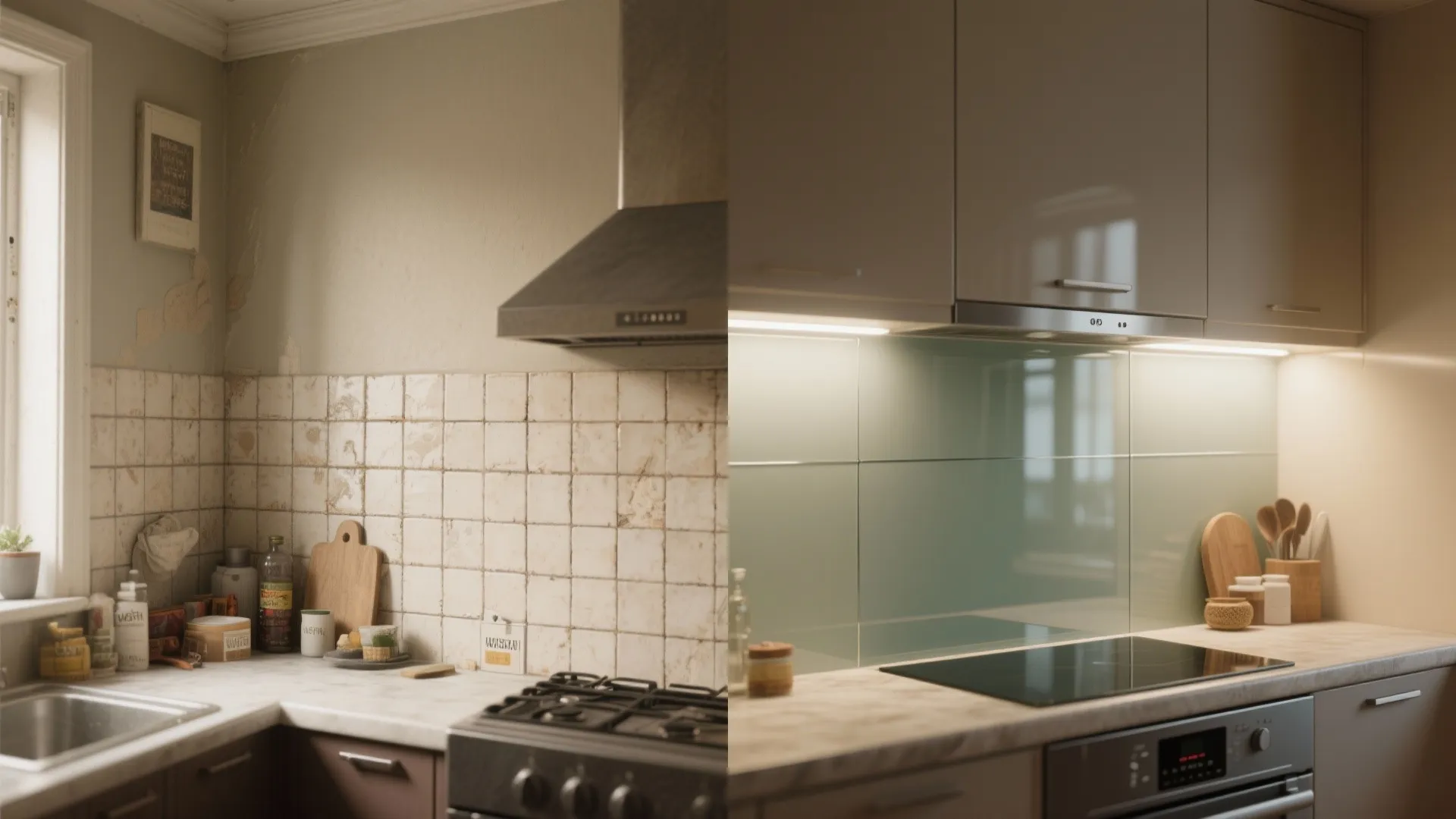 Glass Backsplash for Light, Hygiene, and Easy Cleaning