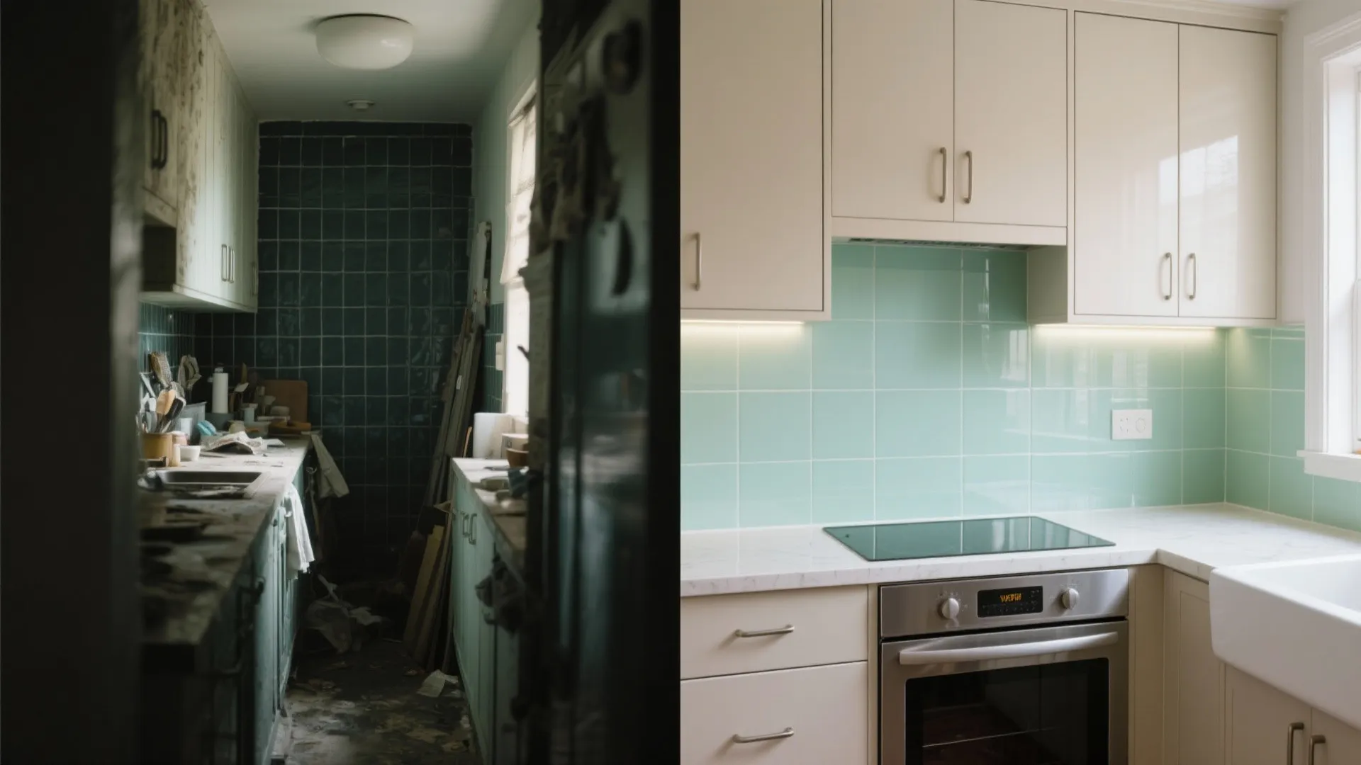 Glass Backsplash for Brightness and Easy Cleaning