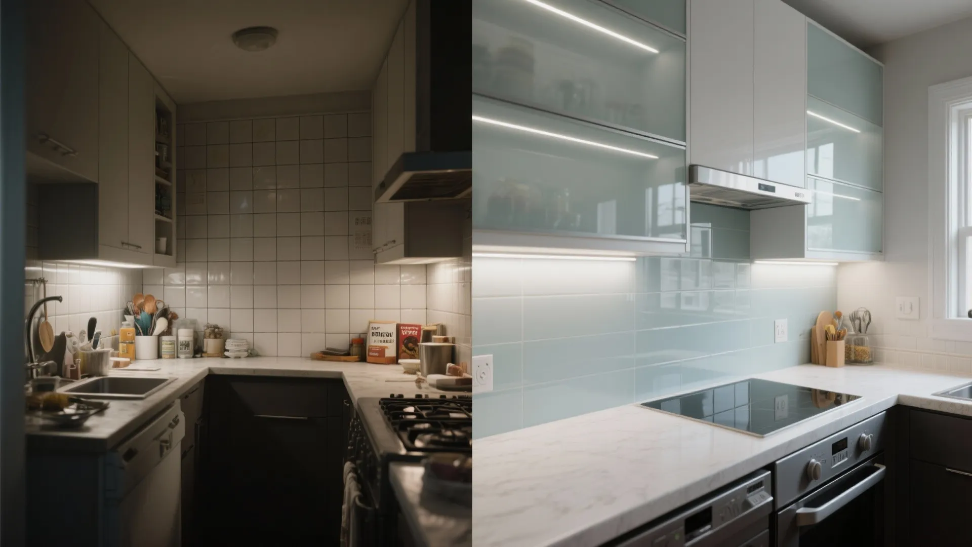 Glass Backsplash for Light and Clarity