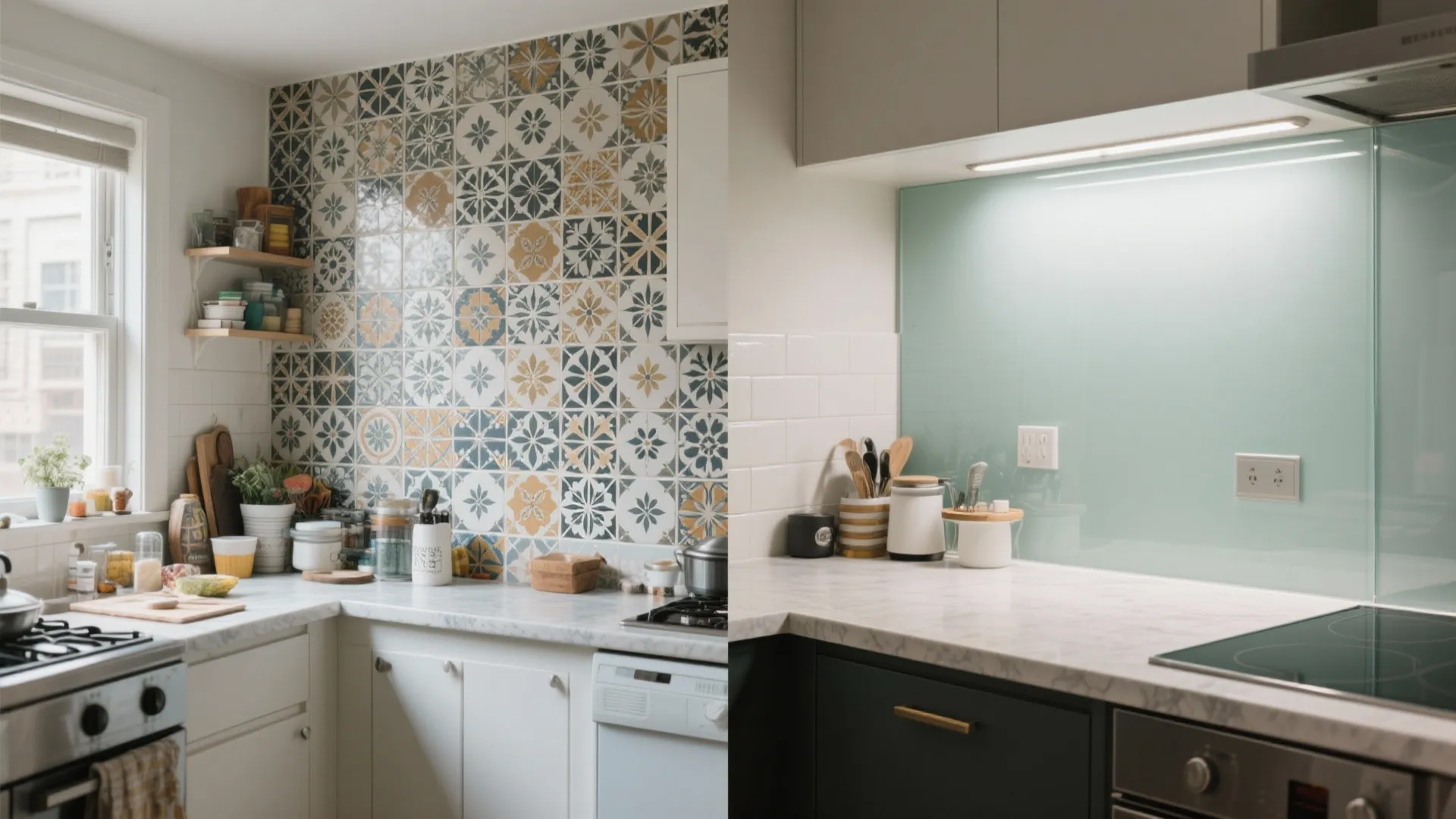 Glass Backsplash for Light and Cleanability