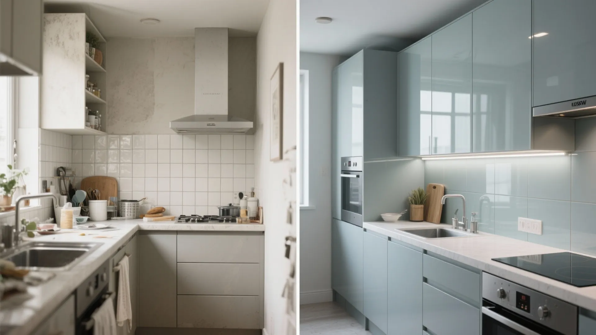 Glass Backsplash for Light and Depth