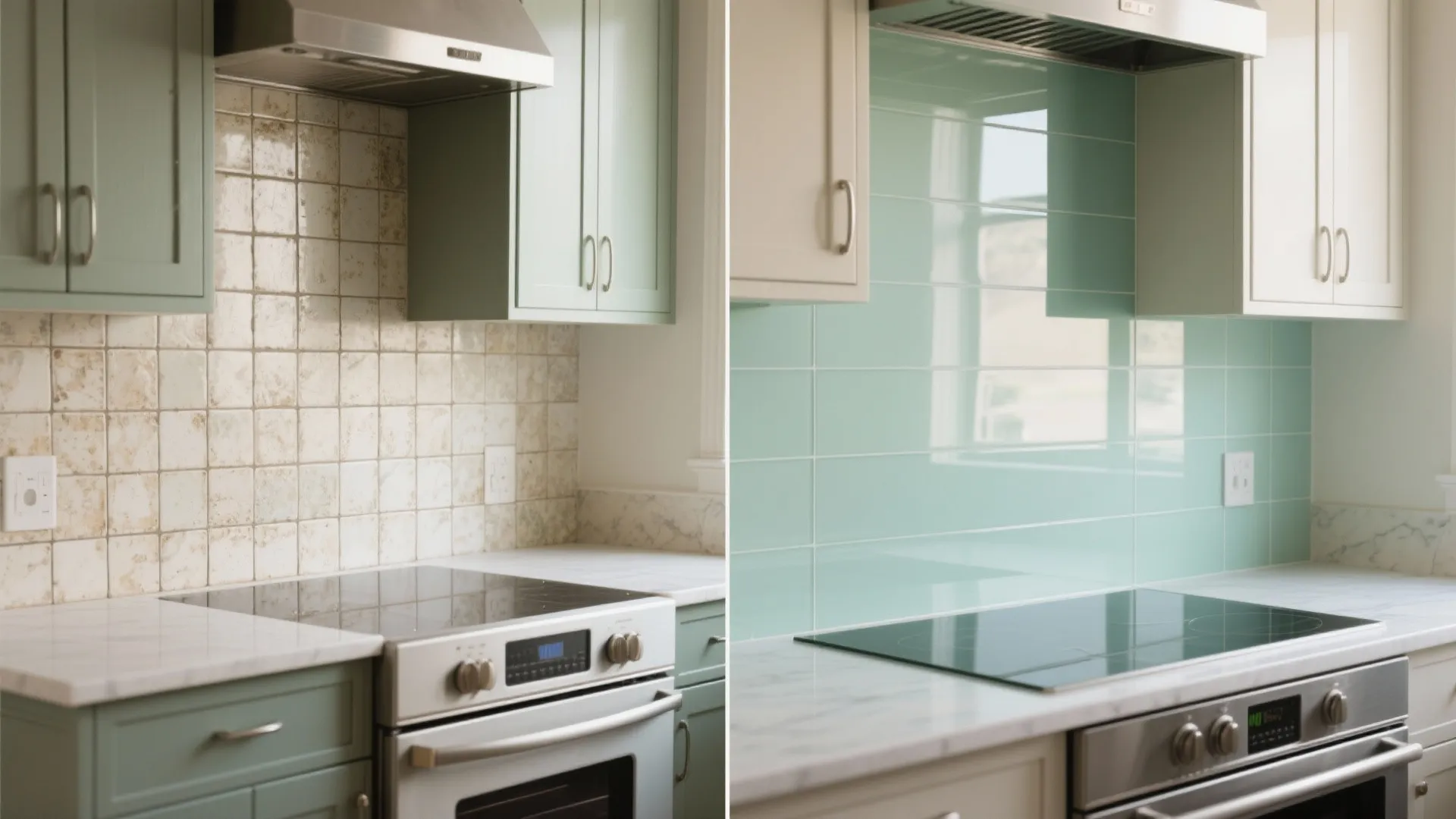Glass Backsplash for Light and Easy Cleaning