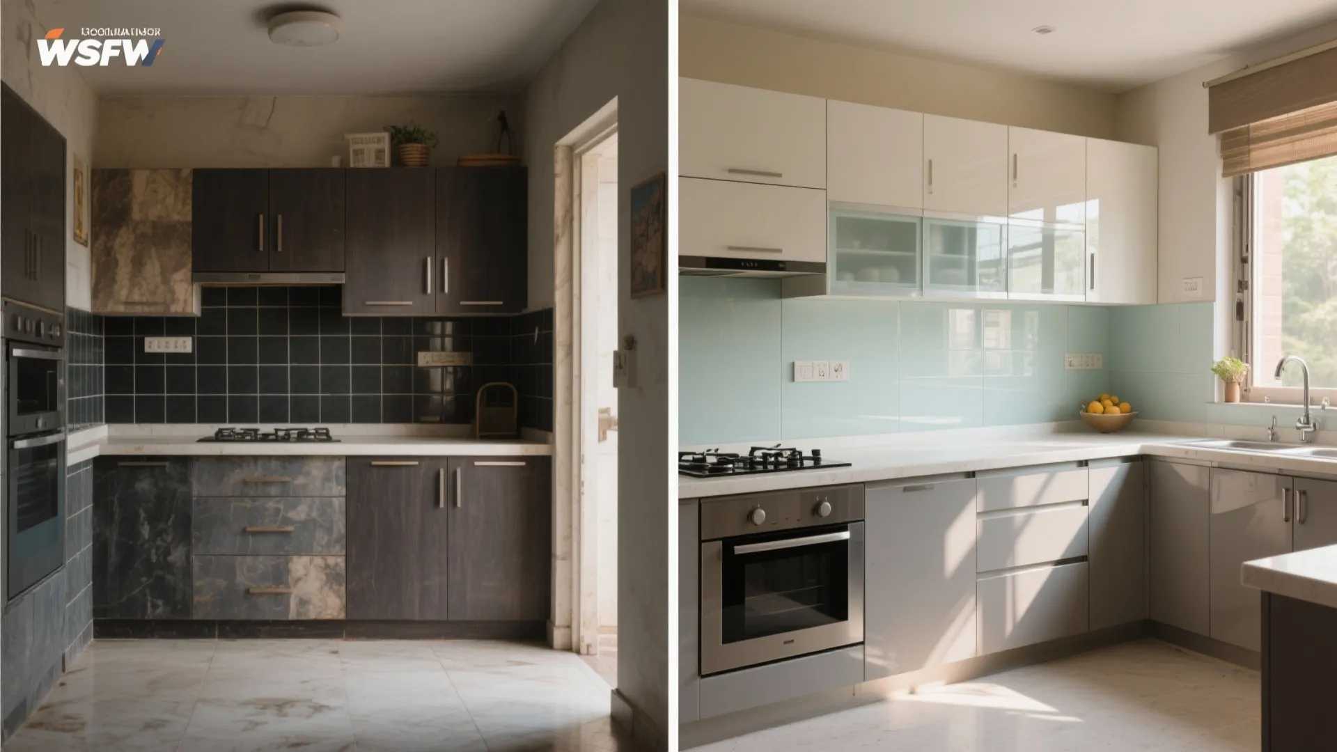 Glass Backsplash for Light and Depth