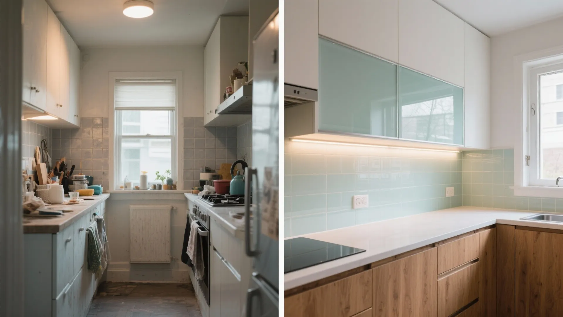 Glass Backsplash for Light and Depth