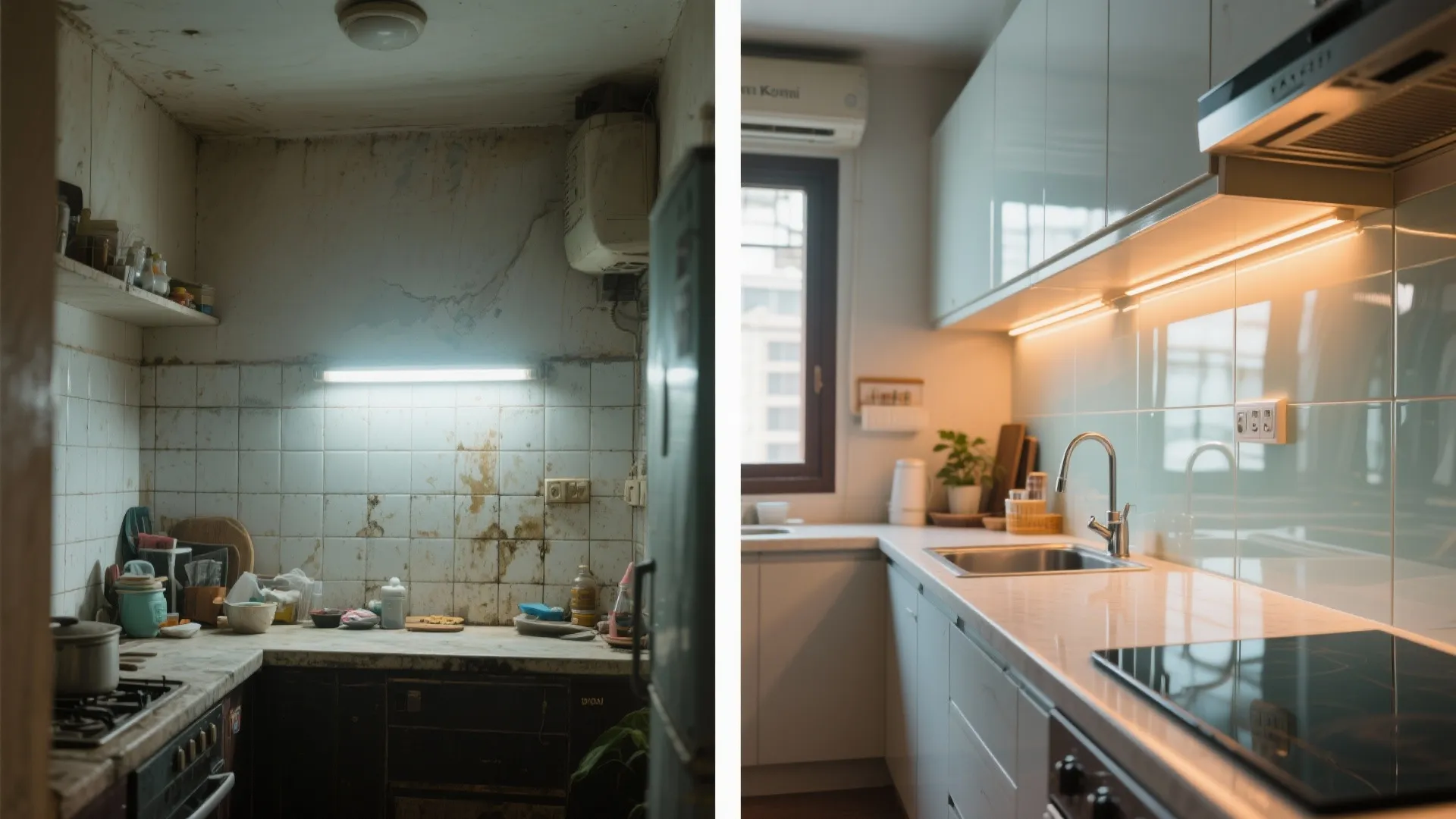 Glossy Glass Backsplash for Light and Easy Cleaning