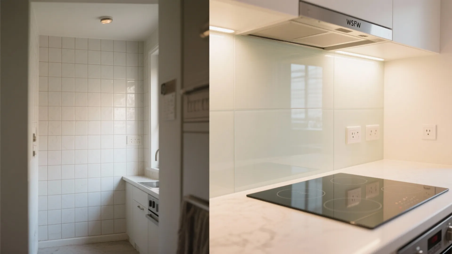 Glass Backsplash for Light and Depth