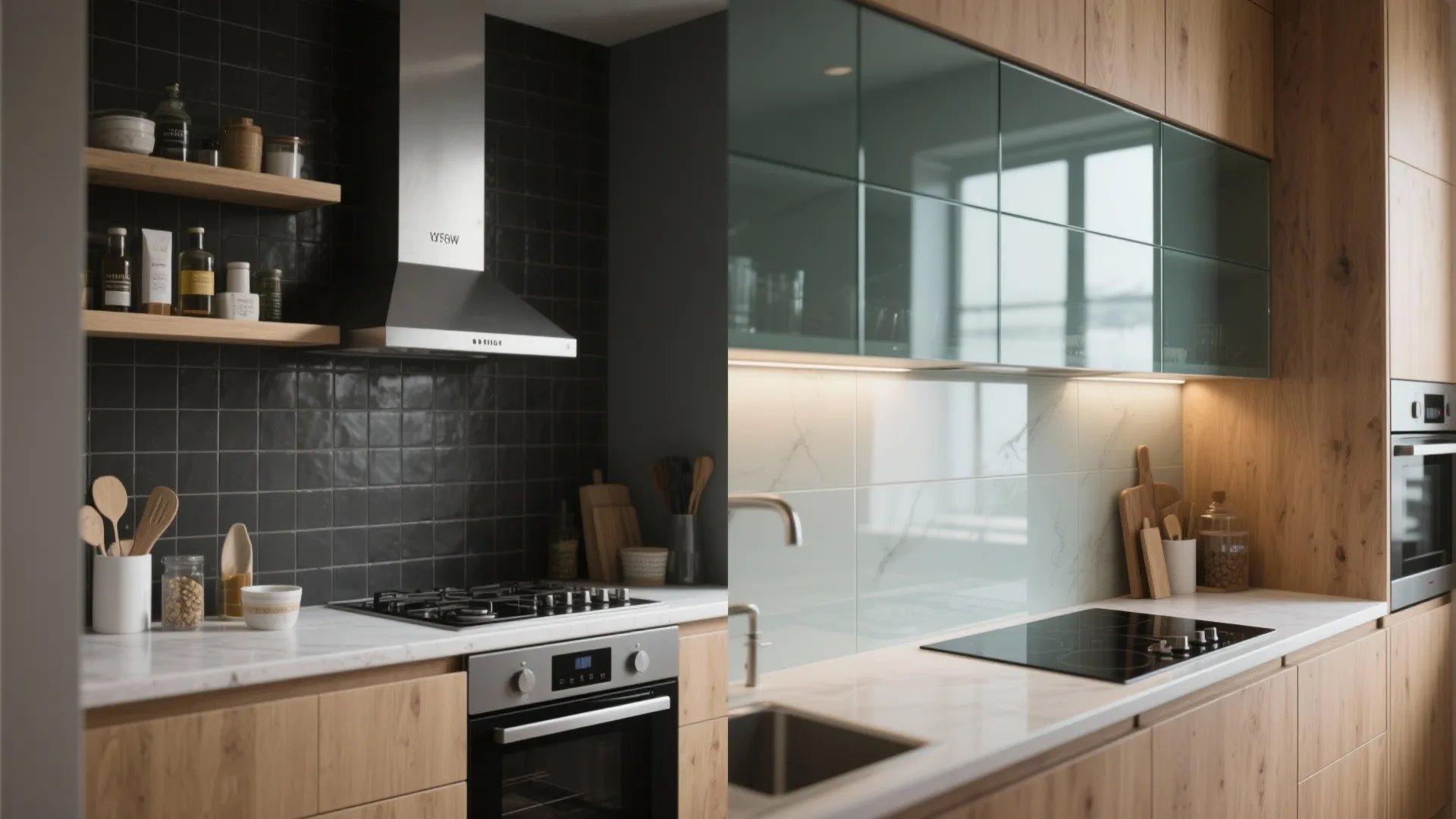 Glass Backsplash for Better Light and Easy Cleaning