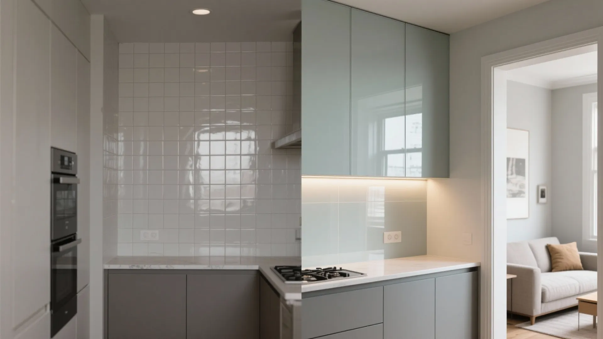 Translucent backsplash to boost light flow