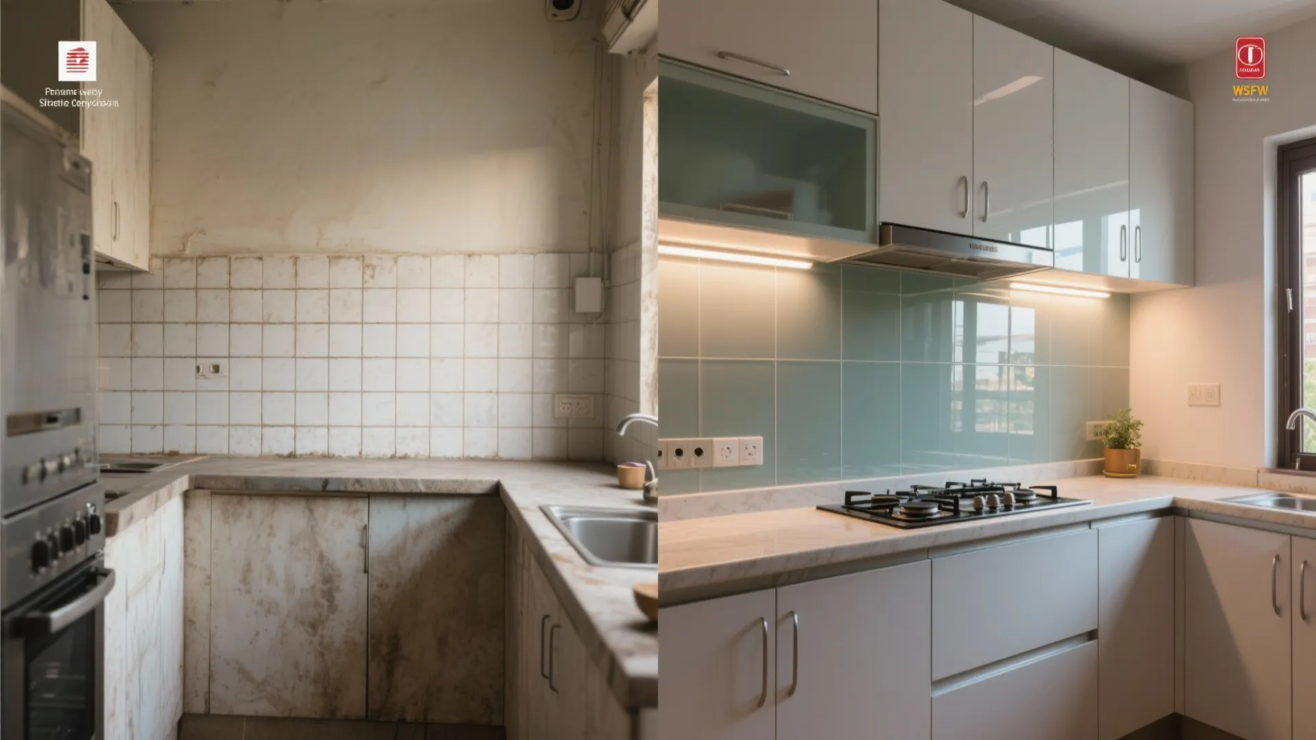 Glass Backsplash for Bright, Easy-Clean Cooking