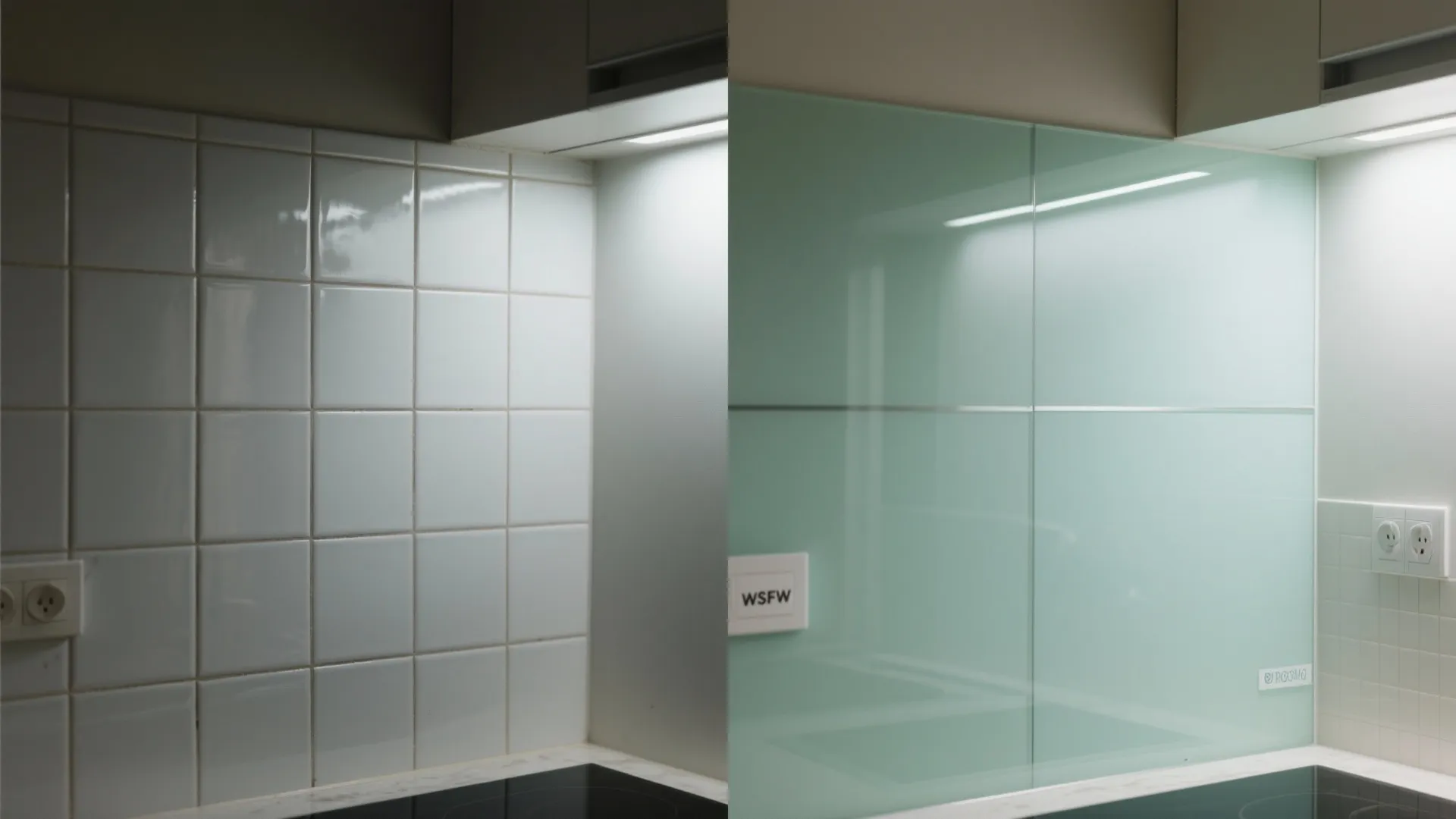 Glass Backsplash for Light and Easy Clean