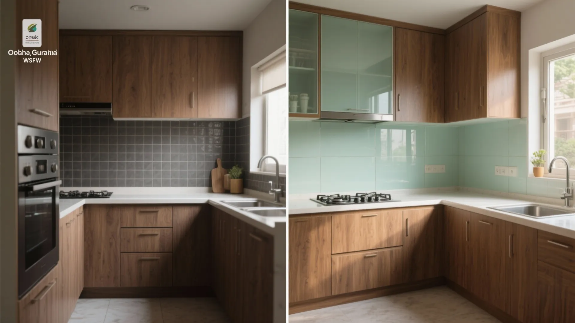 Glass Backsplash for Airy Brightness