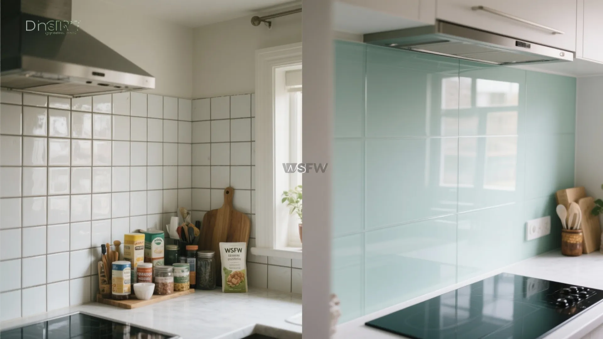 Glass Backsplash for Light and Depth