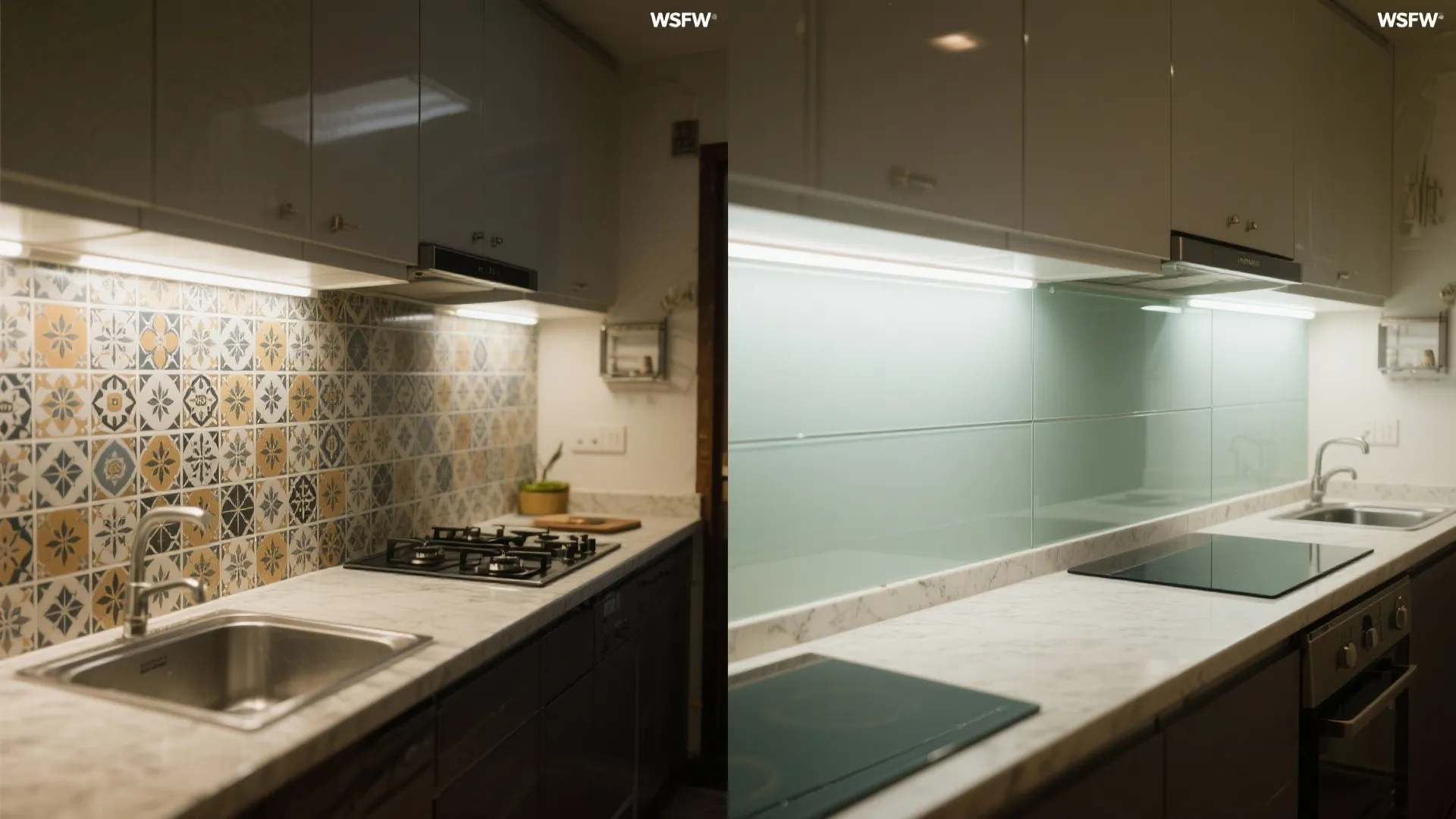 The Airy Clarity of a Glass Backsplash
