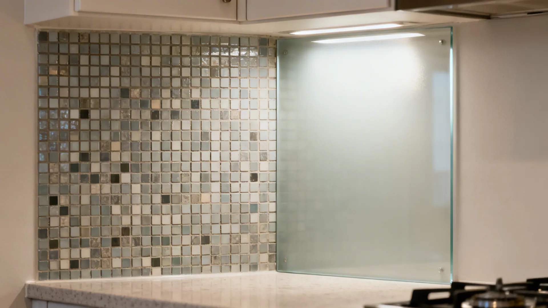 Glass Backsplash for Light and Easy Cleaning