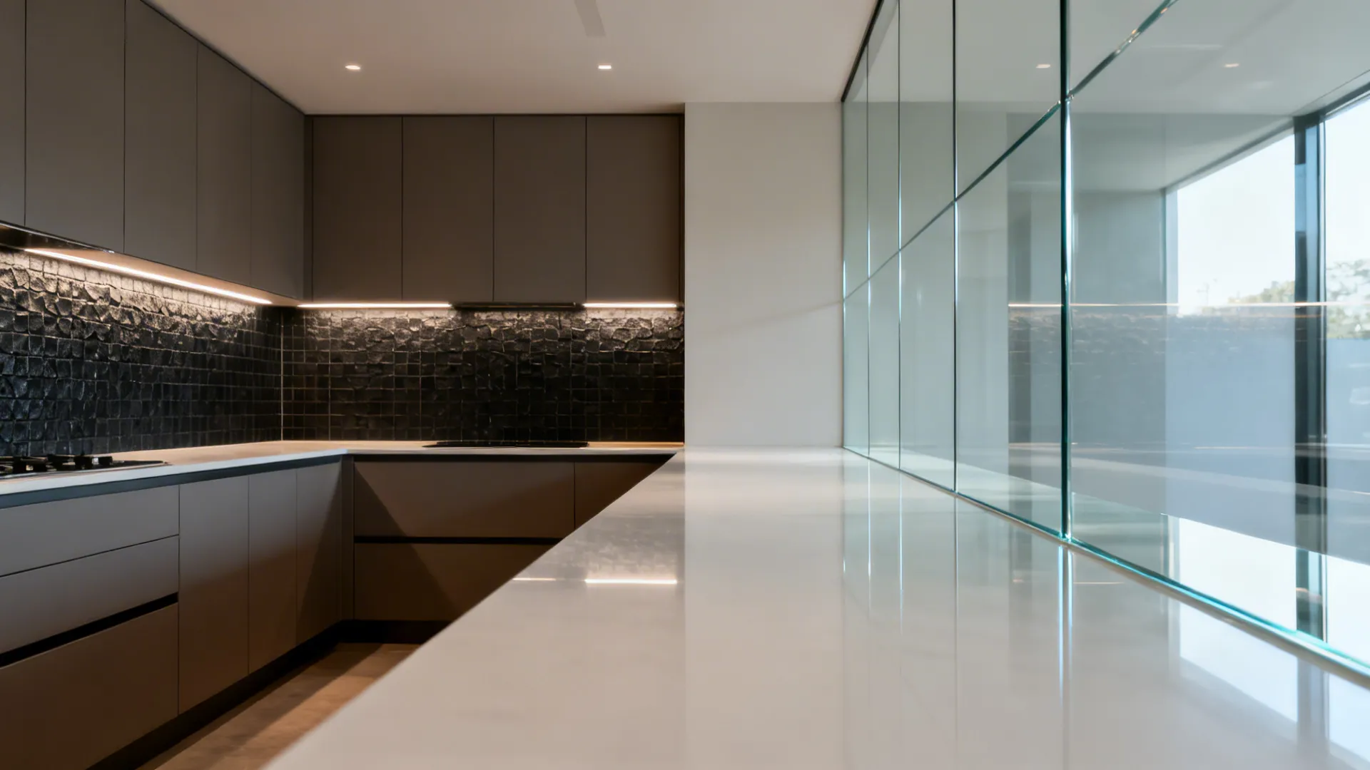 Glass Backsplashes for Light and Depth