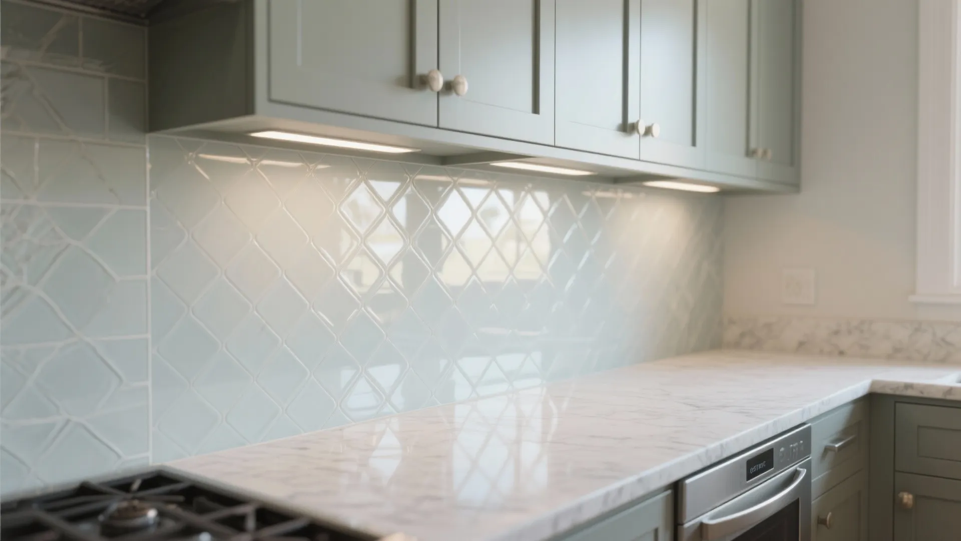 Tips 5: Light, bright minimalist with a statement backsplash