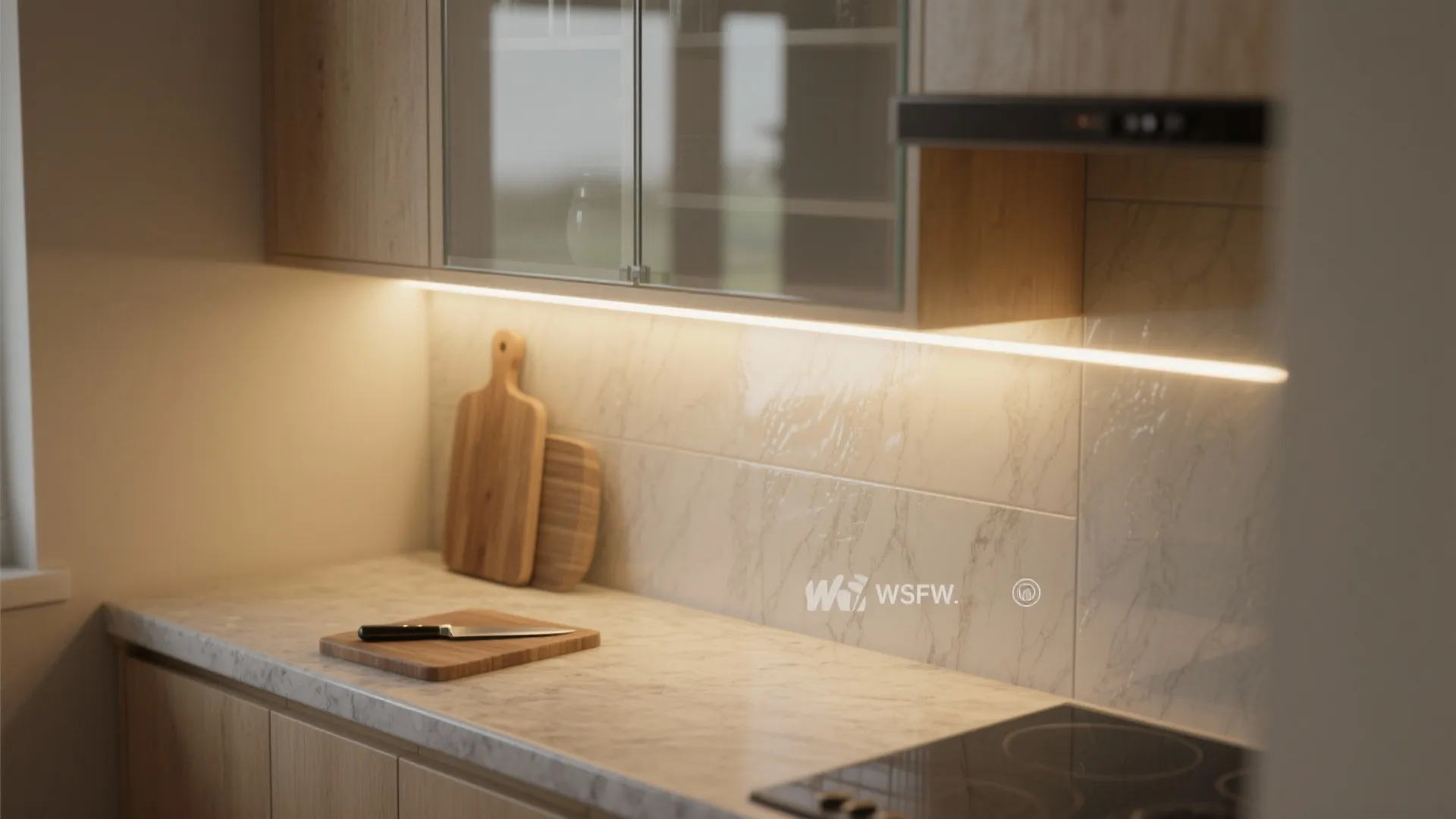 Edge-Lit Backsplash Glow