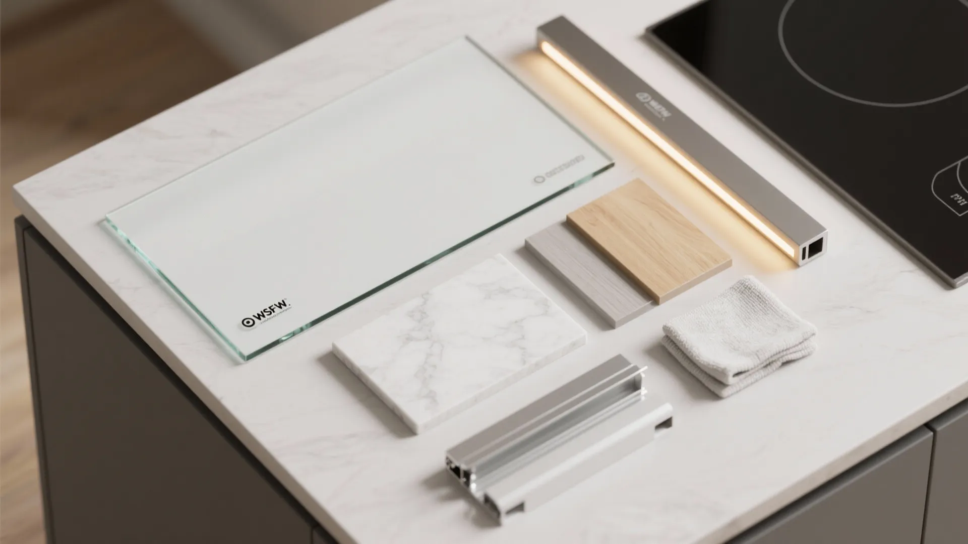 A Glass Backsplash for Borrowed Light and Easy Cleaning