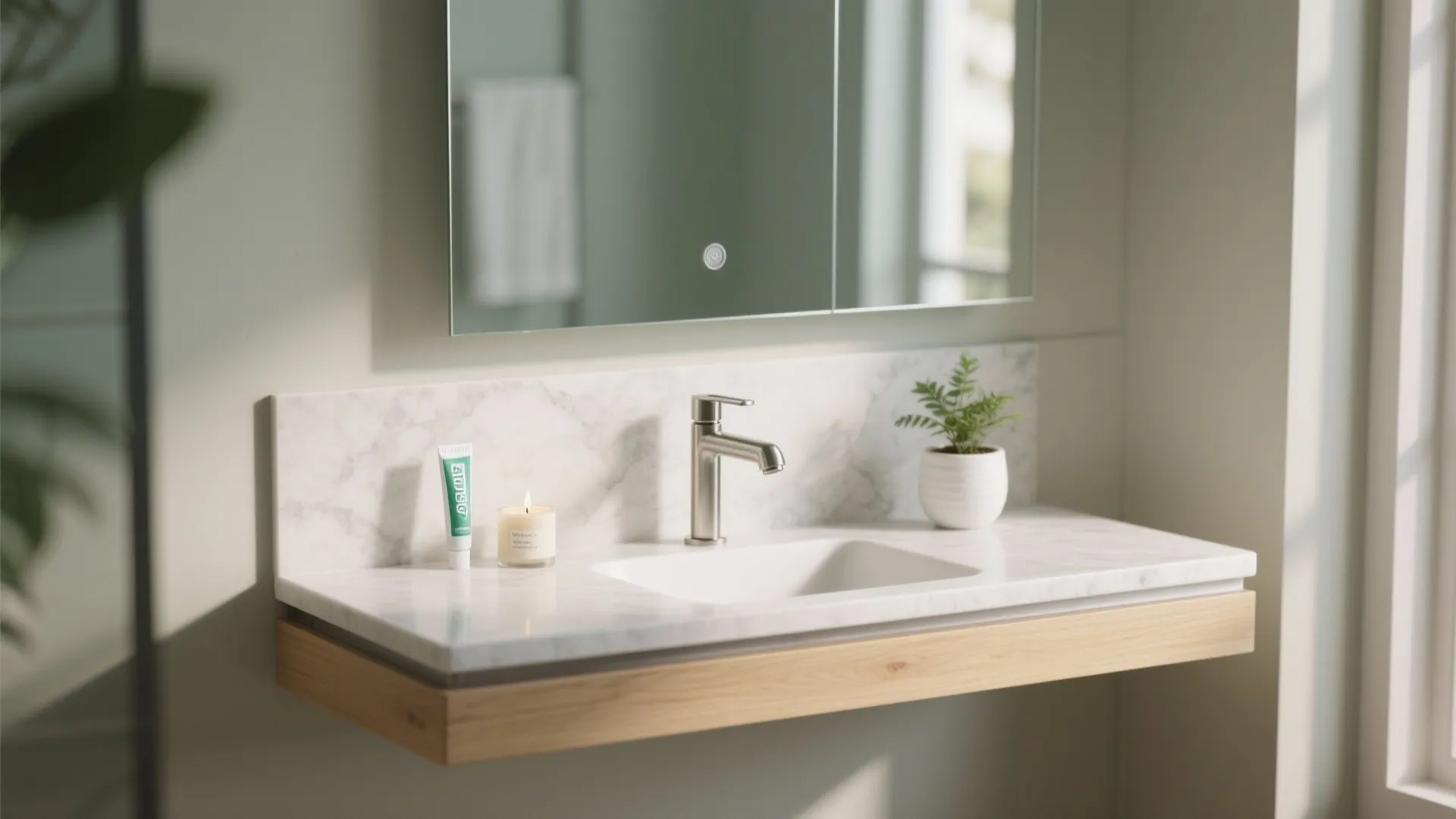 Floating Ledge Above the Backsplash
