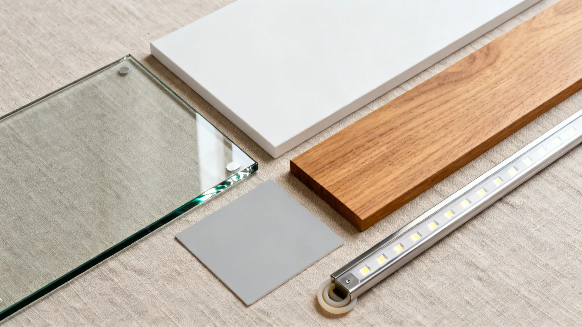 Glass backsplash for borrowed depth